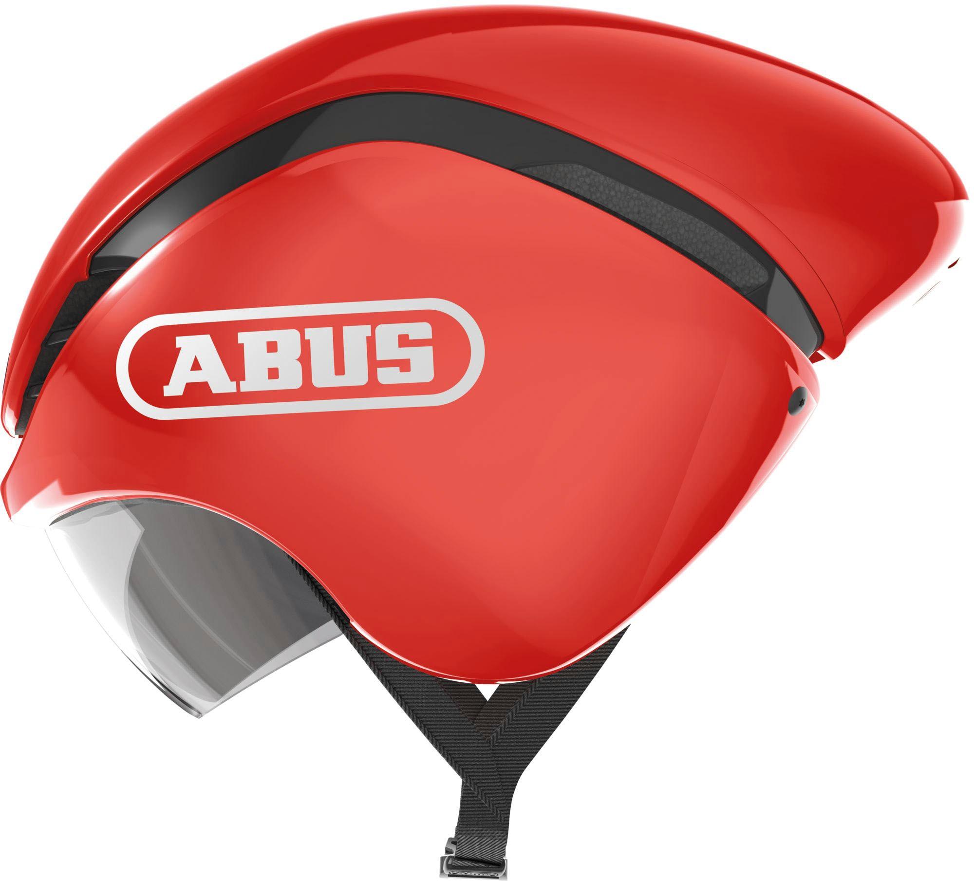 Rennradhelm ABUS "GAMECHANGER TT" Helme Gr. L Kopfumfang: 58 cm - 62 cm, rot Fahrradhelme