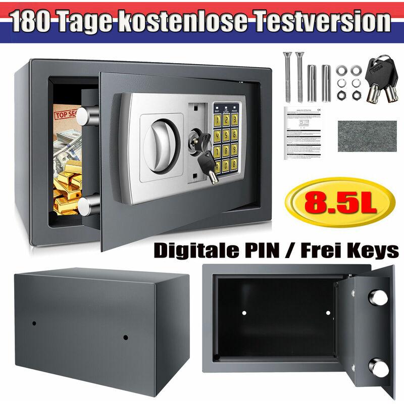 Dayplus - 8.5L Elektronisch Safe Tresor mit Zahlencode+Notschlüssel Geld Möbel Tresor Groß