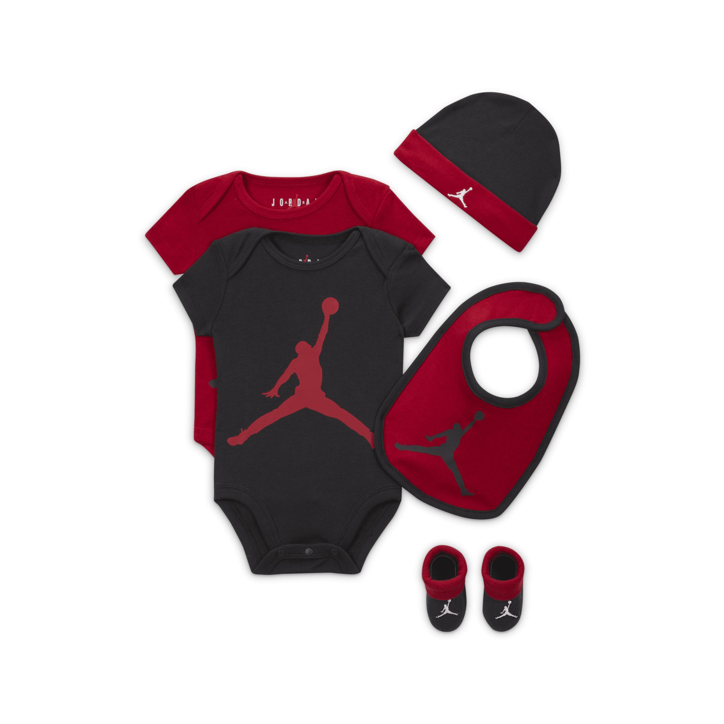 Jordan 5-Piece Core Gift Set fünfteiliges Bodysuit-Set für Babys - Rot
