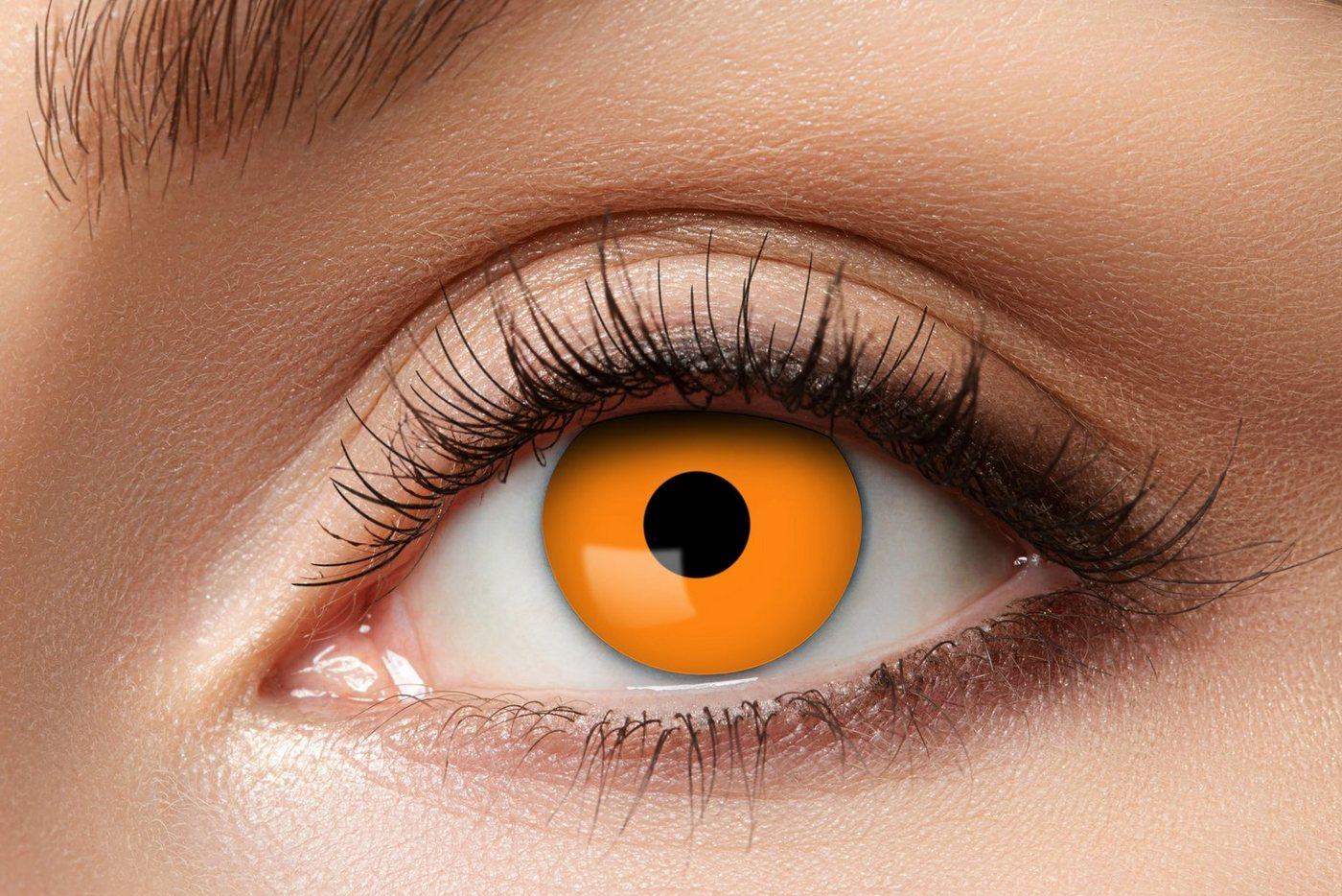 Eyecatcher Farblinsen Halloween Orange Kontaktlinsen. Orange Farblinsen