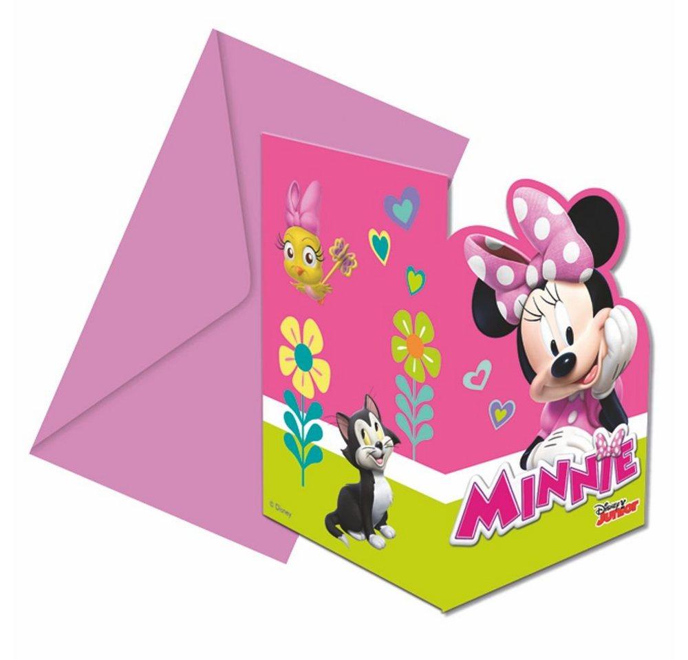 Disney Minnie Mouse Papierdekoration Einladungskarten Mouse 6 Stück Minnie Maus Kinder Party Geburtstag