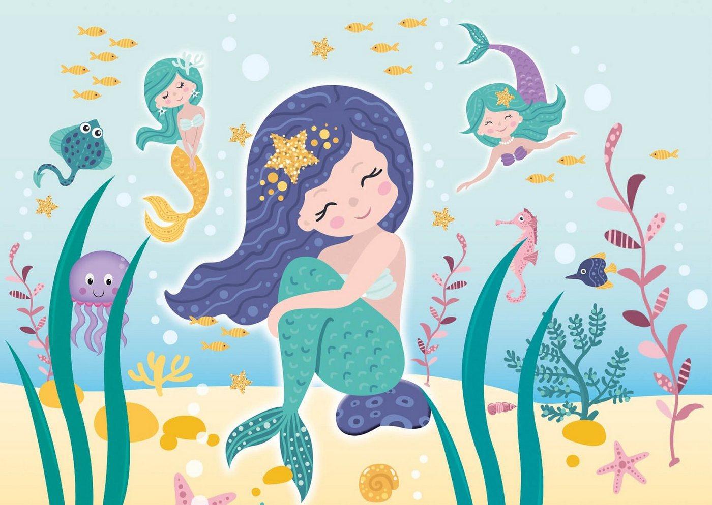 Kiids Einladungskarten Einladung Kleine Meerjungfrau