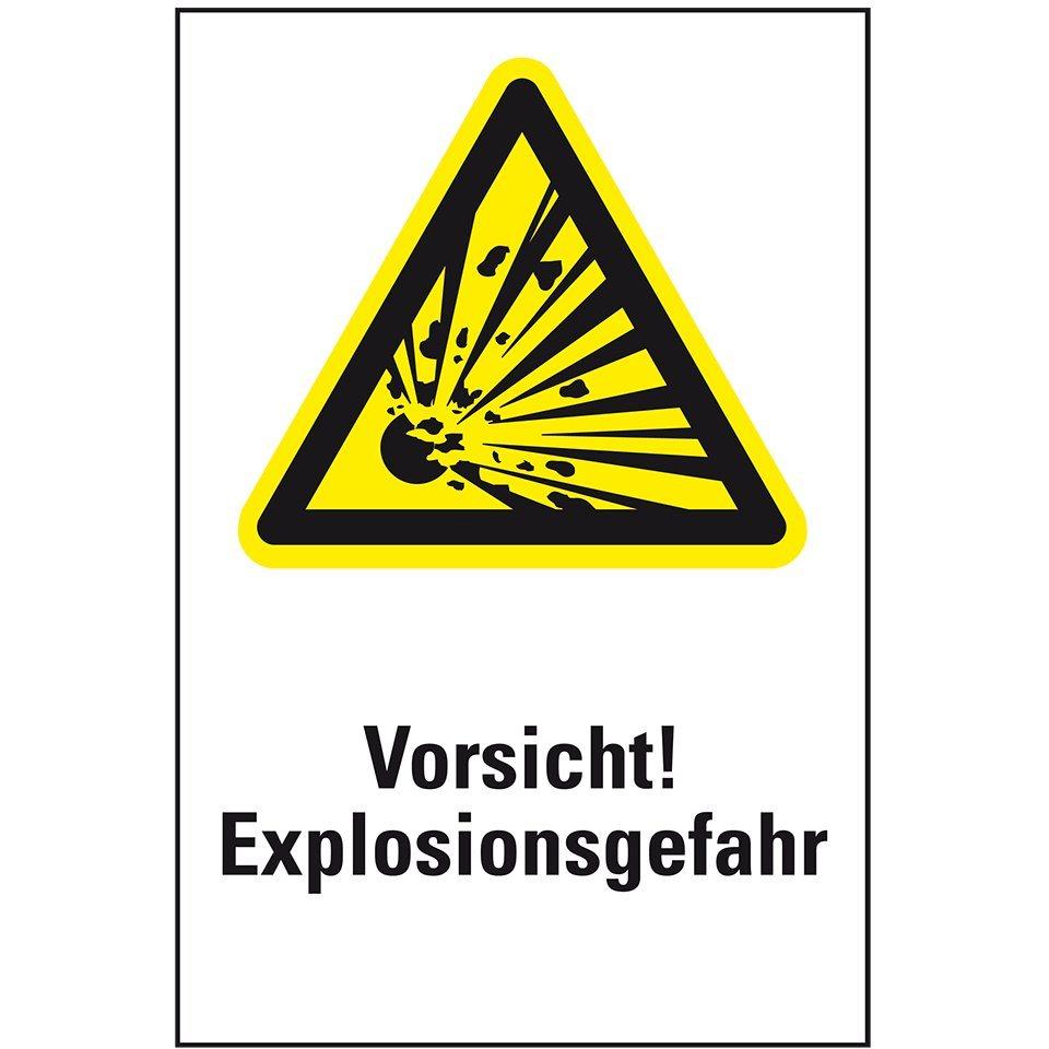 König Werbeanlagen Hinweisschild Warn-Schild Vorsicht! Explosionsgefahr