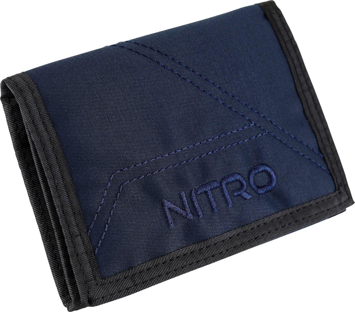 NITRO Geldbörse Wallet, Geldbeutel, Wallet, Portmonaie, Etui für Scheine und Münzen, blau