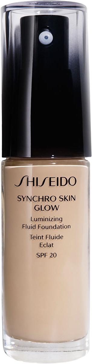 SHISEIDO Synchro Skin Glow Luminizing Fluid Foundation Spf 20, Gesichts Make-up, foundation, Fluid, beige (1 NEUTRAL), strahlend, Deckkraft: Leicht,