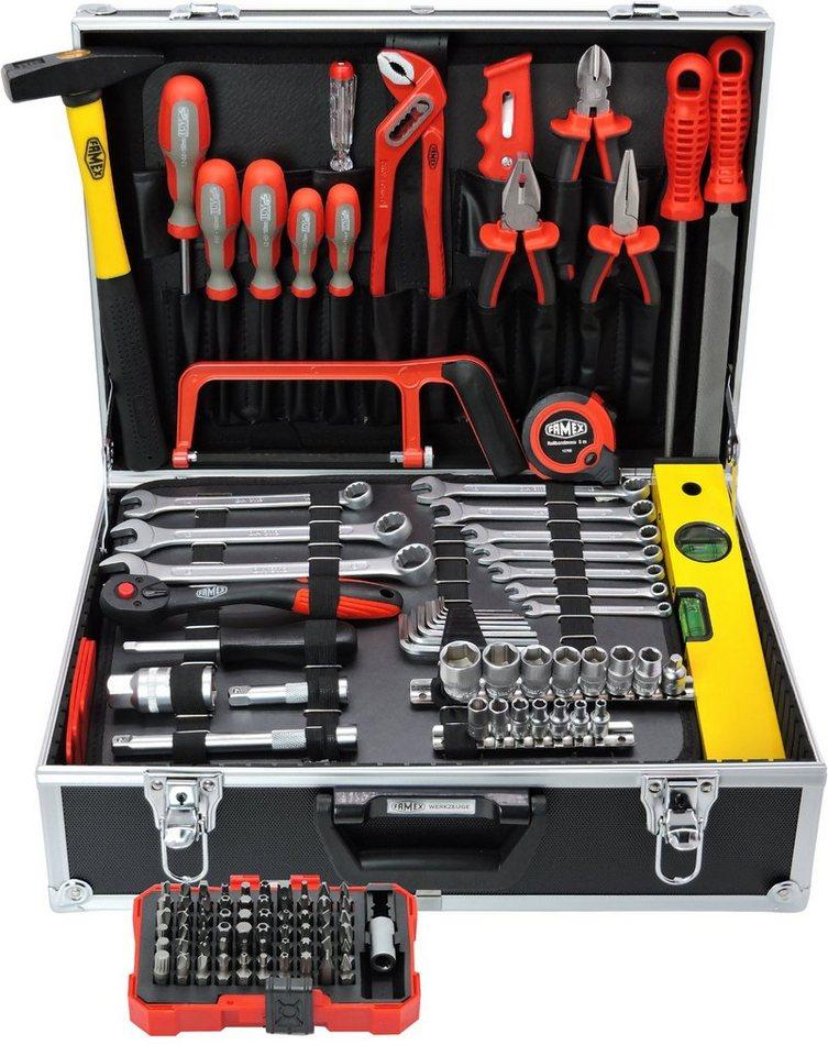 FAMEX Werkzeugset 755-58 Werkzeugkoffer gefüllt mit Werkzeug