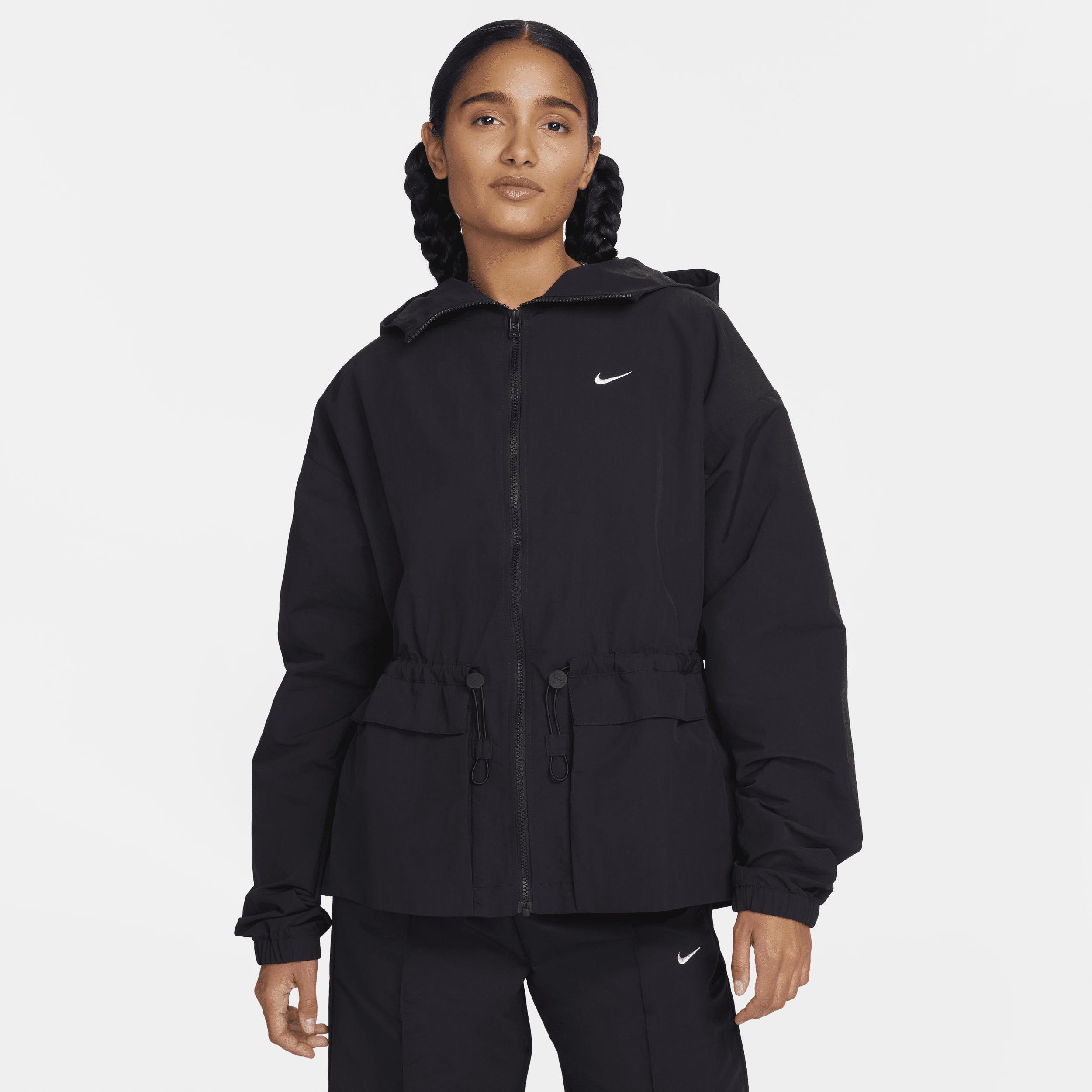 Nike Sportswear Everything Wovens Extragroße Jacke mit Kapuze für Damen - Schwarz