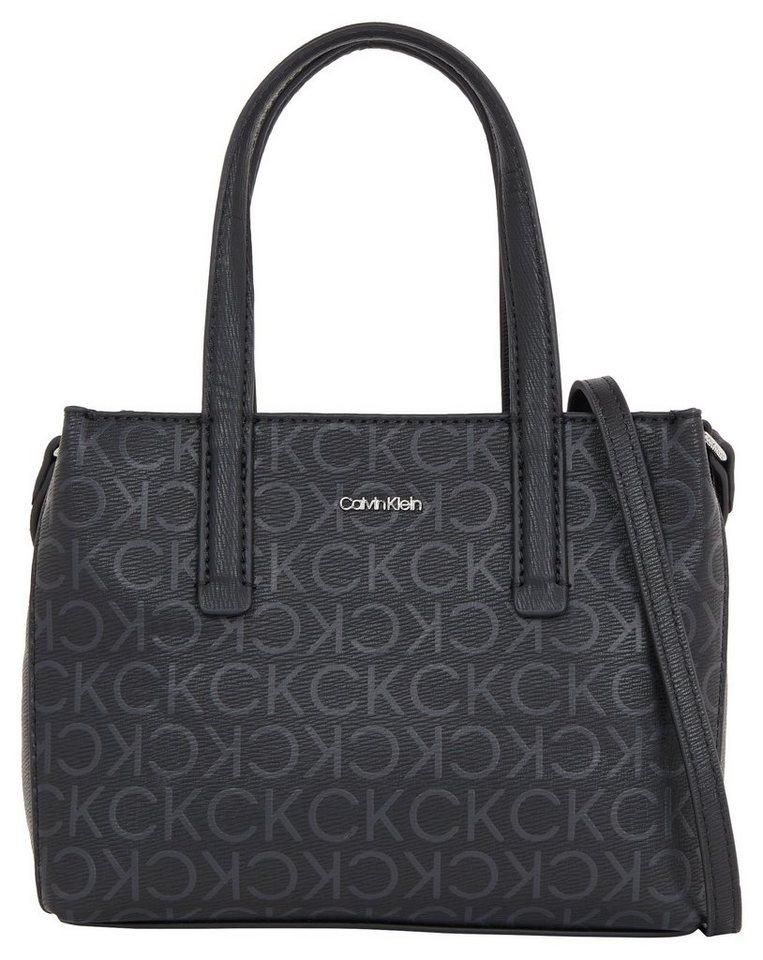 Calvin Klein Shopper CK MUST MINI TOTE_EPI MONO, Handtasche Damen Tasche Damen Schultertasche Recycelte Materialien, schwarz