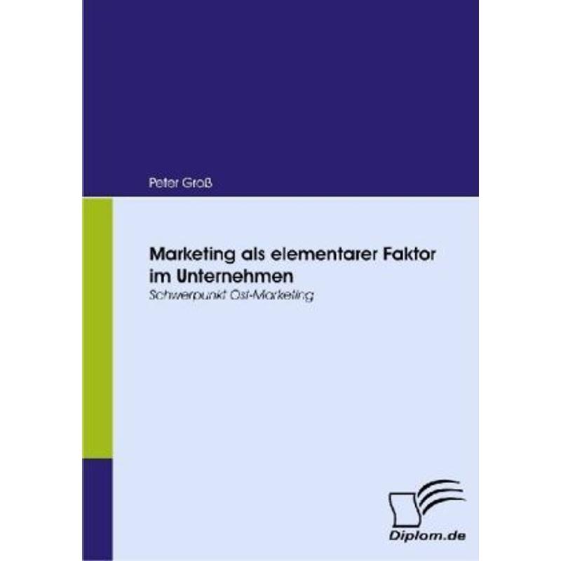 Marketing als elementarer Faktor im Unternehmen - Peter Groß, Kartoniert (TB)