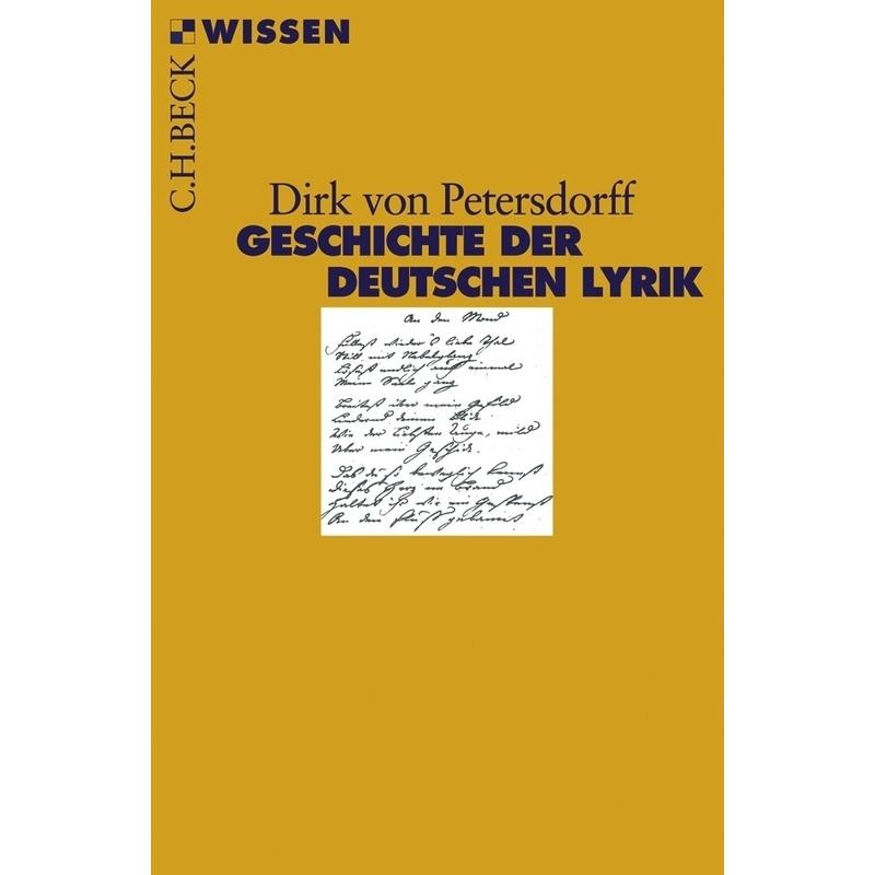 Geschichte der deutschen Lyrik - Dirk von Petersdorff, Taschenbuch