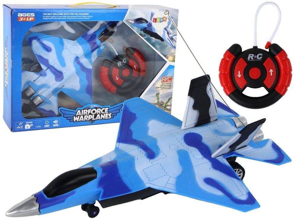 LEAN Toys Spielzeug-Flugzeug Flugzeug Fighter Sounds Lichteffekte Ferngesteuert Modell Spielzeug