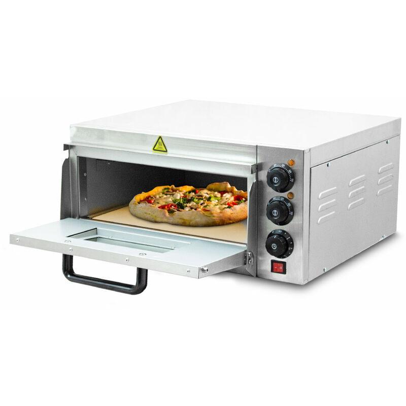 Professioneller Pizzaofen Pizzabackofen Pizzamaker Elektrisch 2000W mit Steinplatte , Gastro Steinbackofen für Pizza, Brot und Backwaren, Leistung