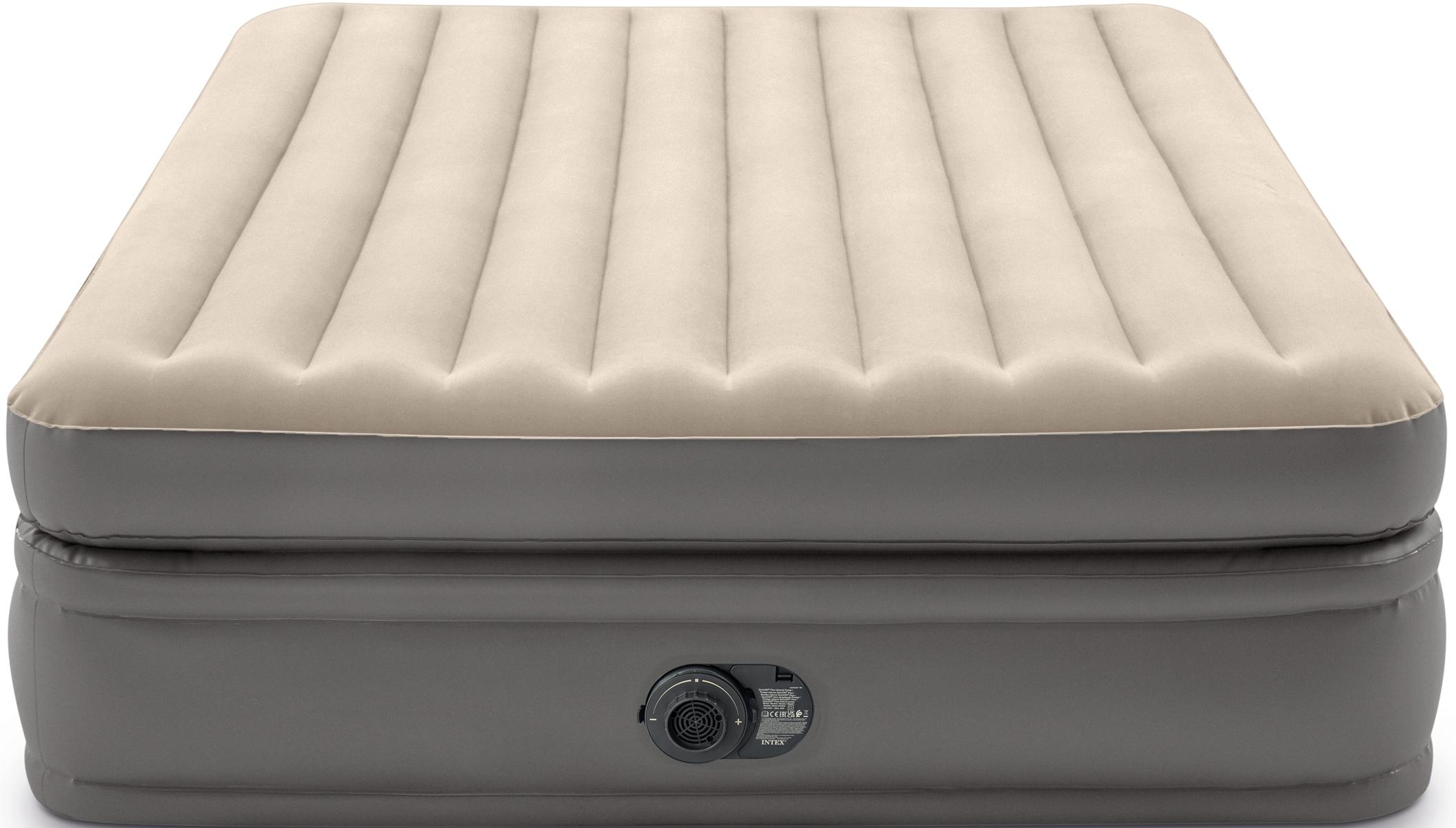 Luftbett INTEX "DuraBeam PrimeComfort Elevated Airbed" Gr. 152, beige, Luftbetten, B/H/L: 152cm x 51cm x 203cm, PVC, Viskose, B:152cm H:51cm L:203cm
