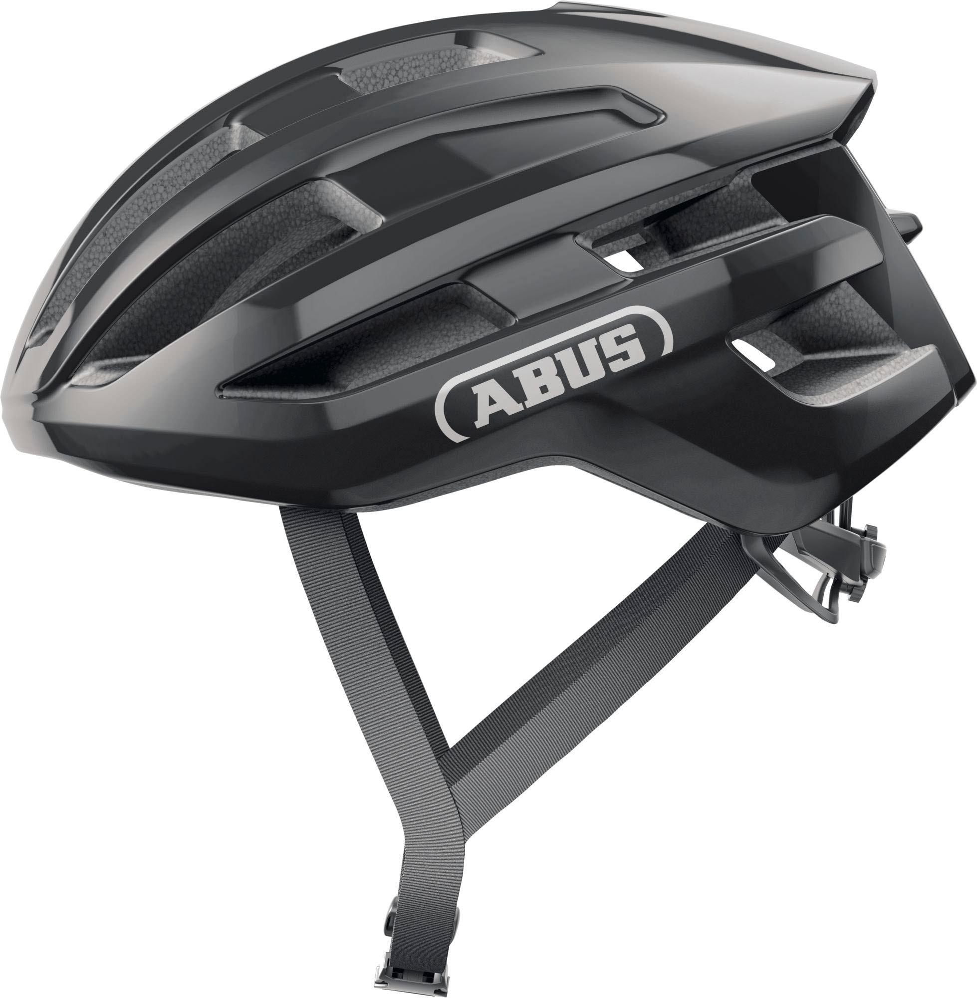 Fahrradhelm ABUS "POWERDOME" Gr. S, schwarz, Helme, S Kopfumfang: 51cm - 55cm, glänzend, unifarben