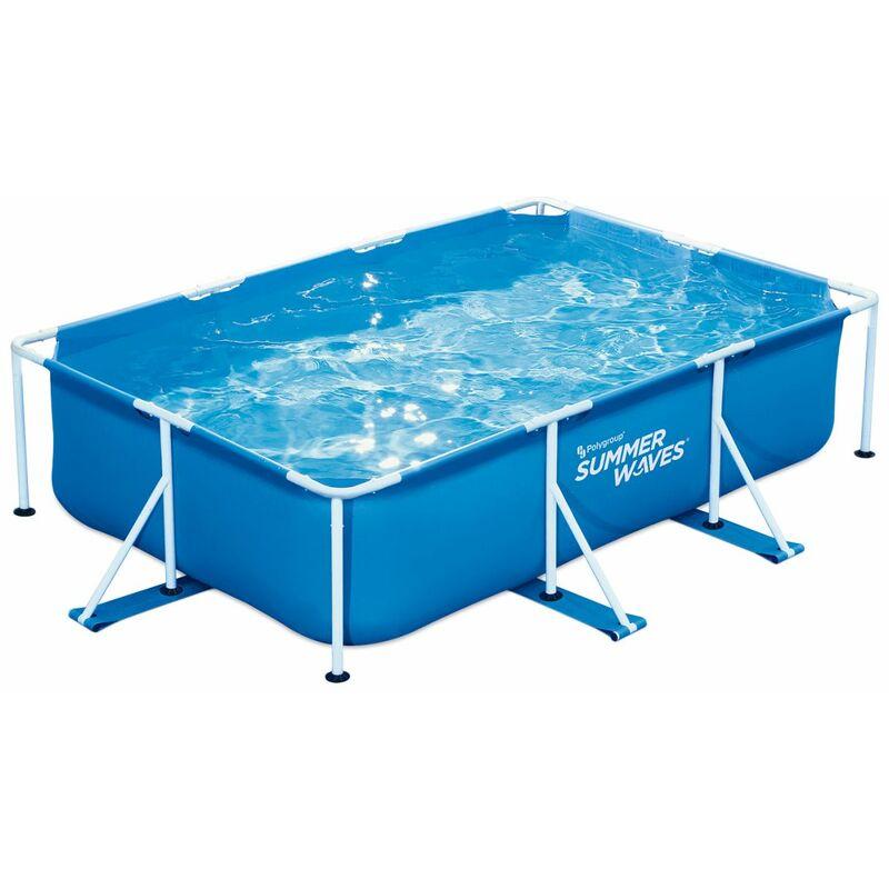 Pool Rectangular Metall Frame Pool 3mx2mx75cm Schwimmbecken Gartenpool - Summer Waves