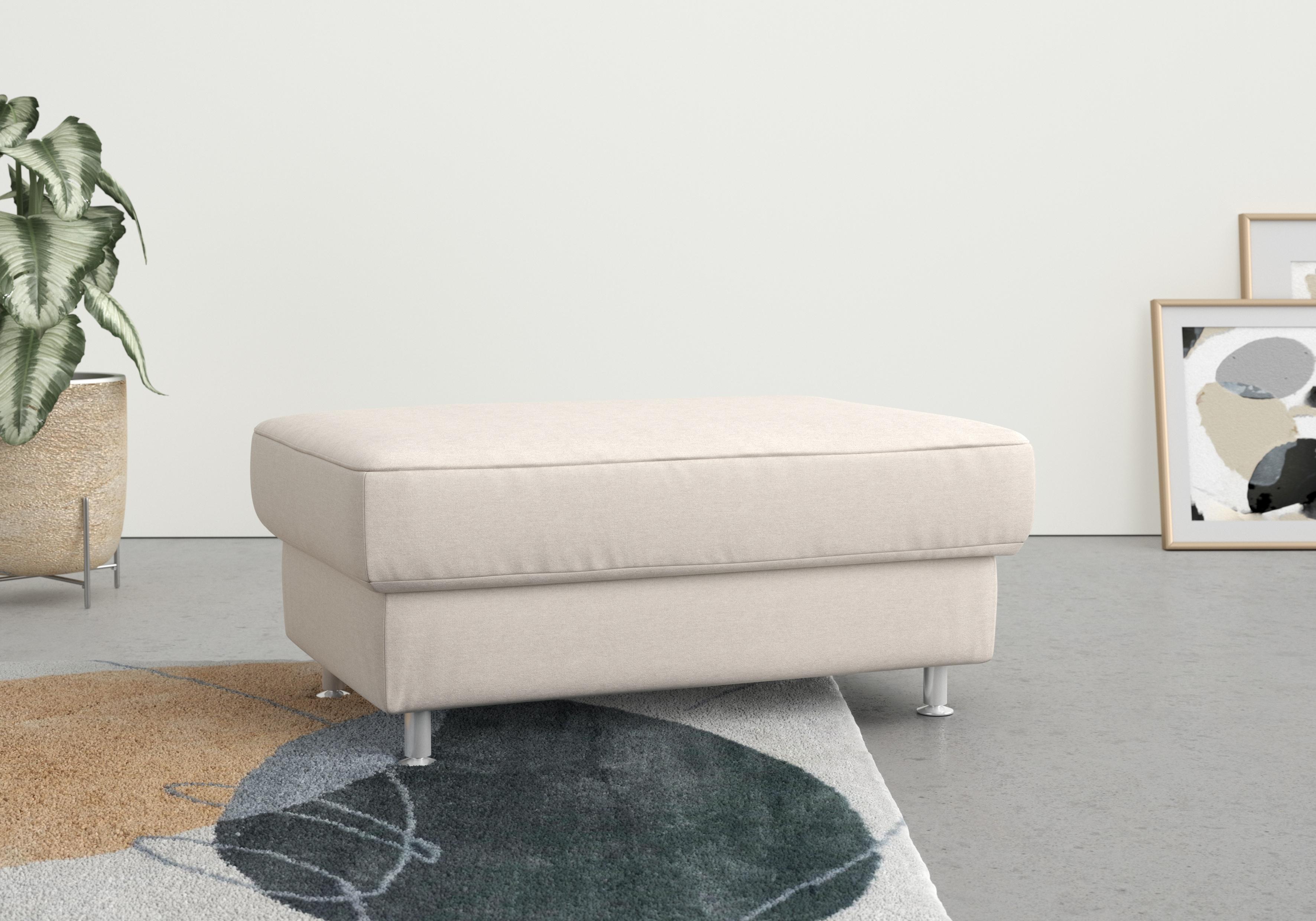 Stauraumhocker SIT & MORE "Apulia", grau (elephant), B:104cm H:48cm T:71cm, Webstoff (100% Polyester);Struktur weich ( 90% Polyester, 10% Polyamis,
