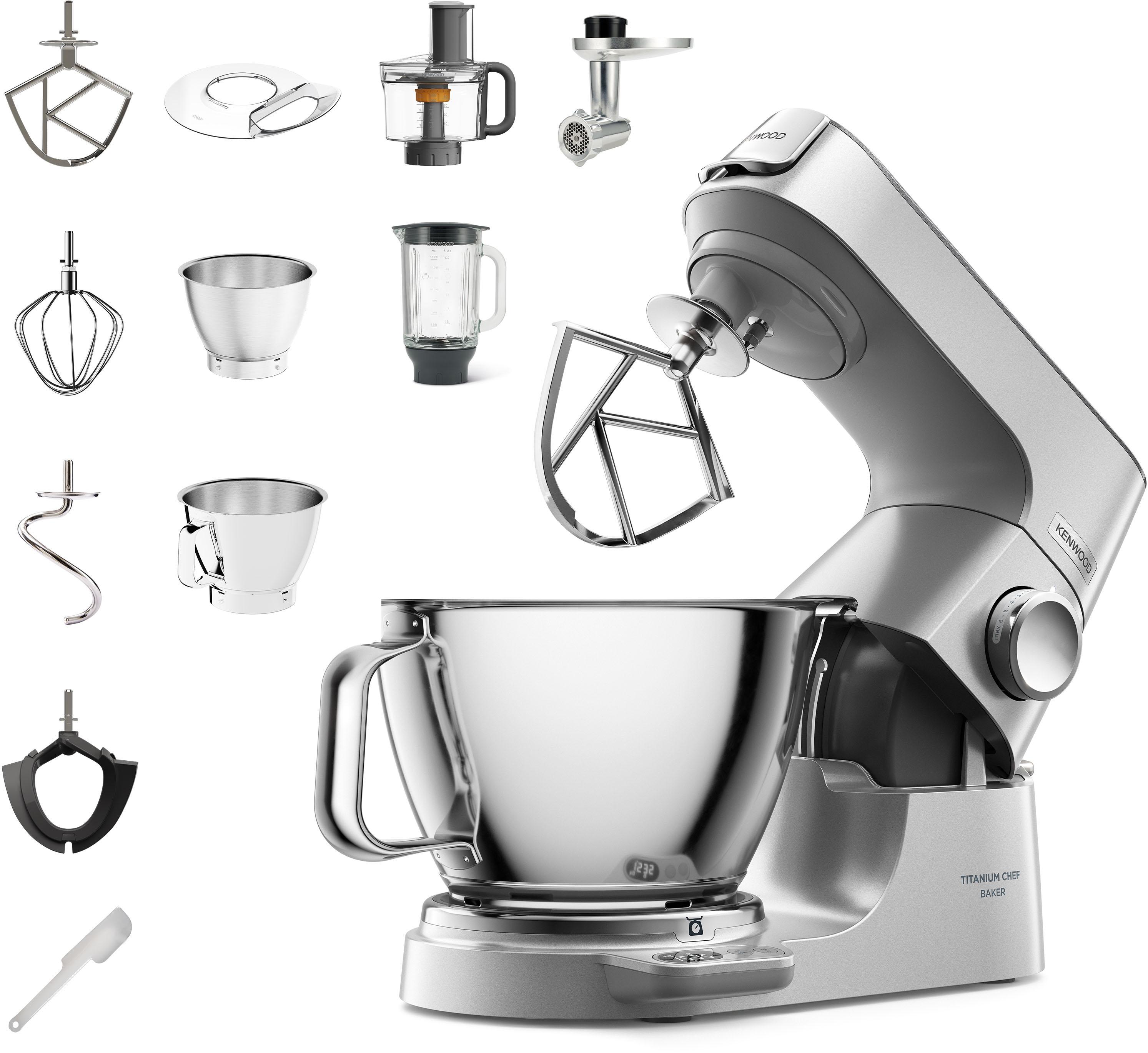 KENWOOD Küchenmaschine “Titanium Chef Baker KVC85.594SI”, silber (silberfarben), B:39,5cm H:31,5cm T:22,5cm, Küchenmaschinen, inkl.