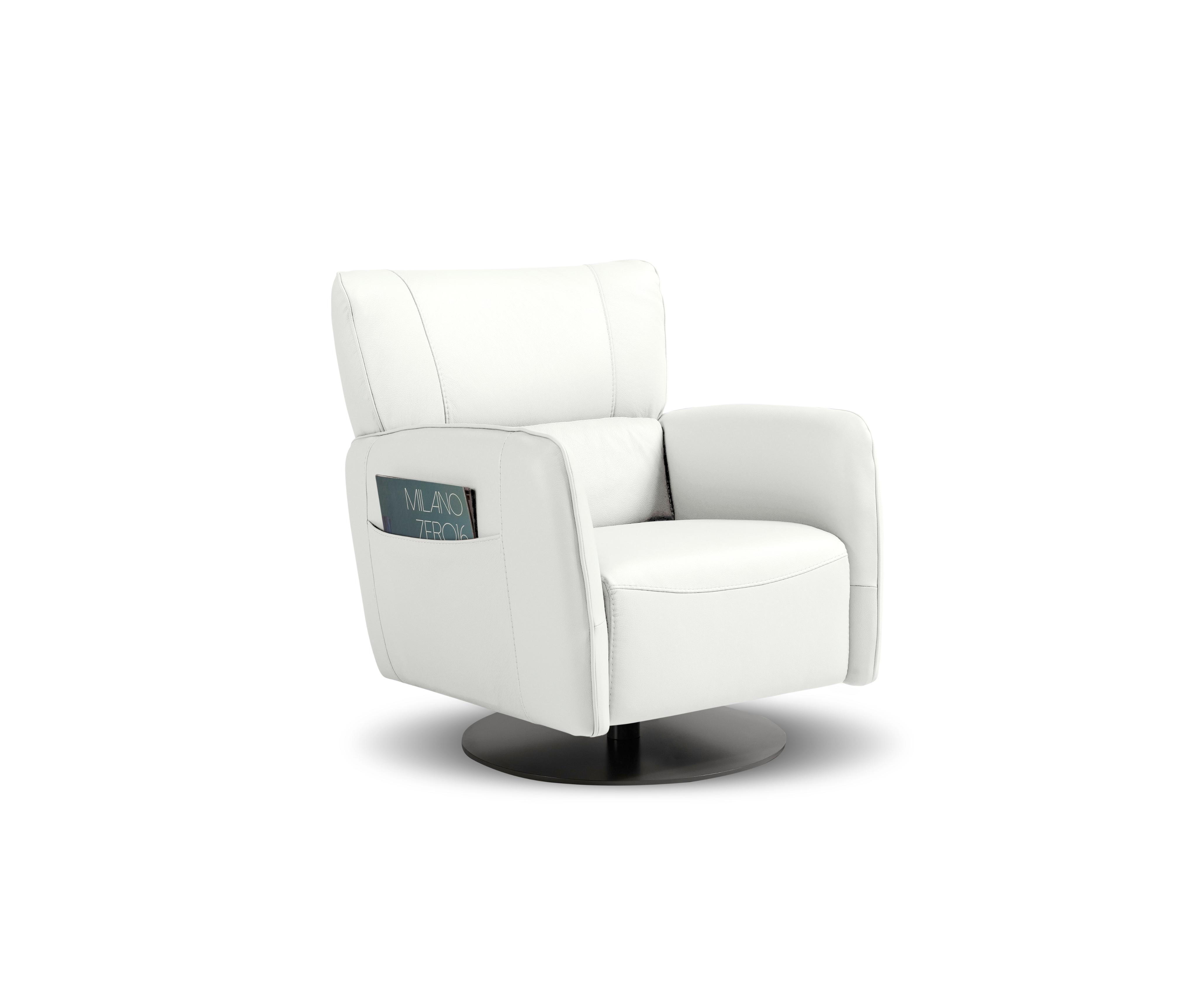 Sessel EGOITALIANO "Honey", weiß, B:74cm H:85cm T:85cm, Leder »BULL« (echtes Rindsleder). Geschliffenes, pigmentiertes und behandeltes Rindsleder mit einer Dicke von 1, 3-1, 5 mm. Dieses Leder zeigt eine ziemlich weiche Hand mit einem halb undurch