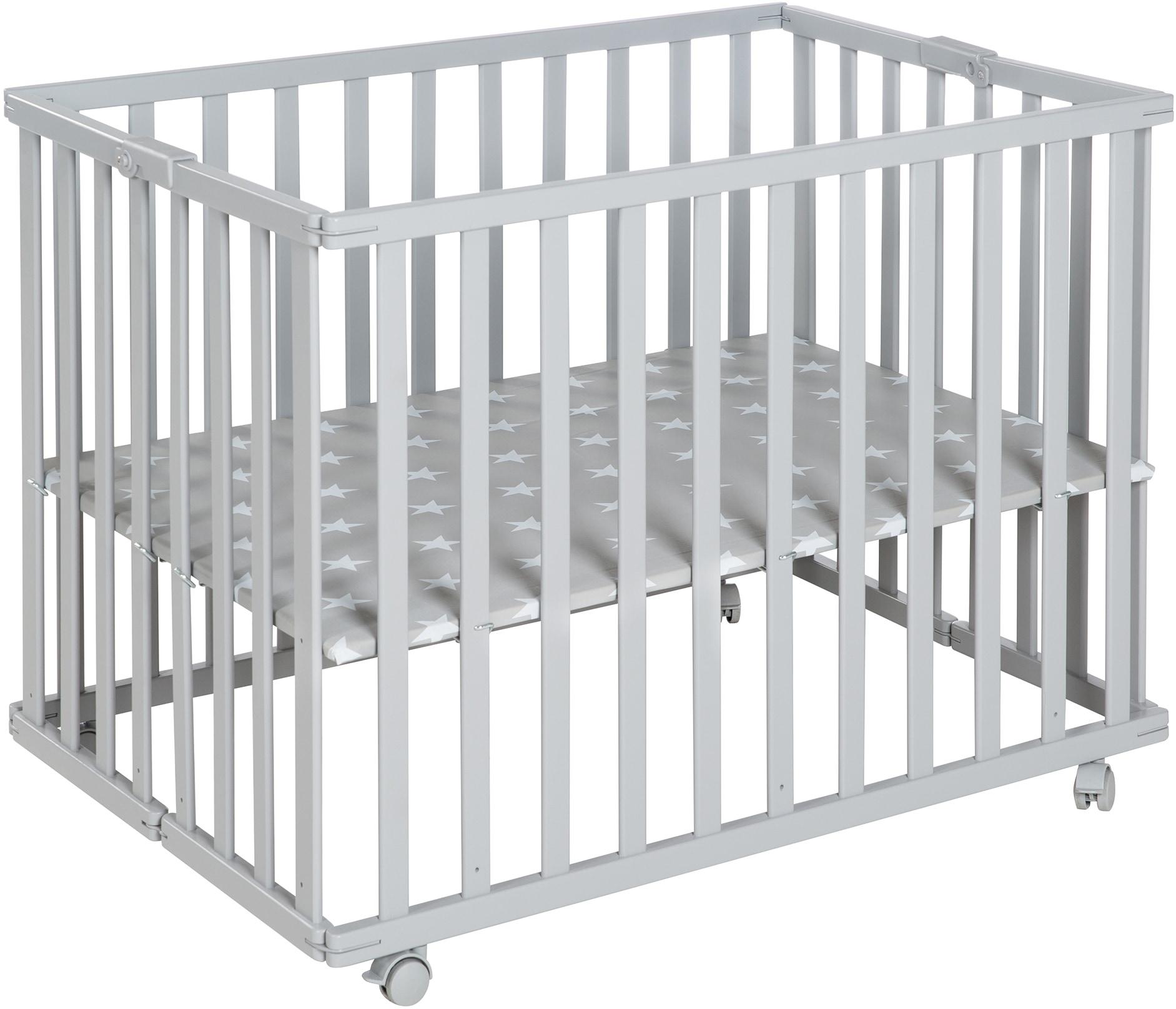 Laufgitter ROBA "Taupe, 74x100 cm", Baby, grau (taupe), Laufställe Laufgitter, mit Folienboden