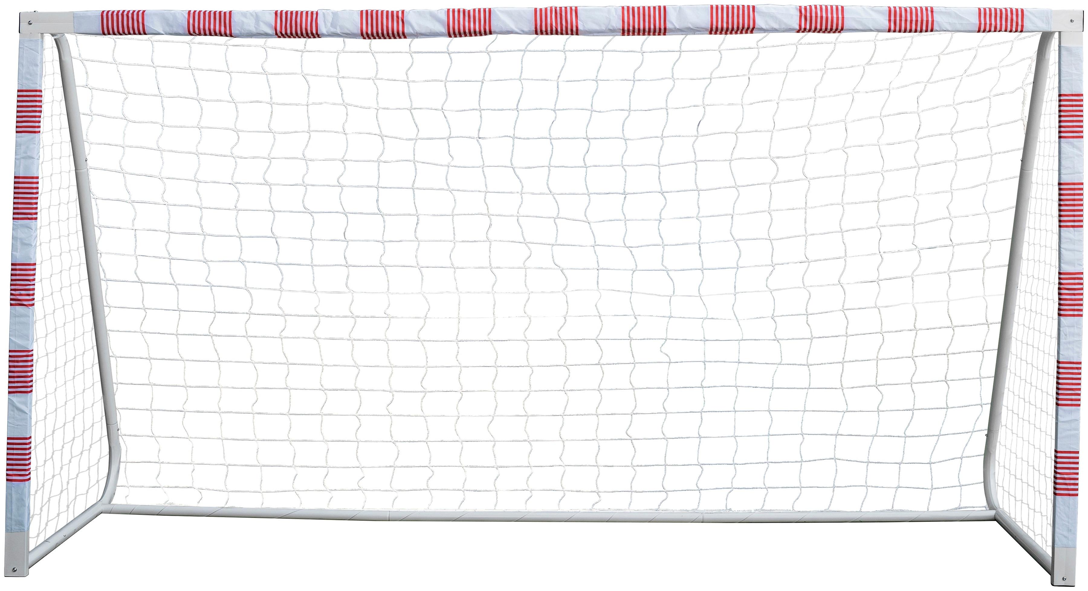 Fußballtor SANDORA "Volley L", rot (rot, weiß), Sport-Tore, Kinder, B/H/L: 300cm x 160cm x 90cm, 1 Stk. Polyester Stahl, Polyester, Stahl,