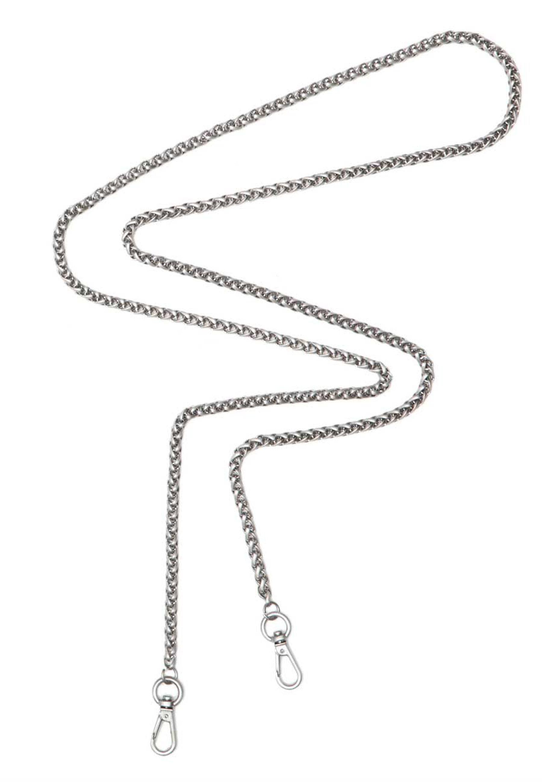 Schulterriemen GRETCHEN "Schulterkette", silber (silberfarben), Taschenanhänger, DamenB:0,5cm H:0,5cm, aus galvanisiertem Metall, B:0,5cm H:0,5cm