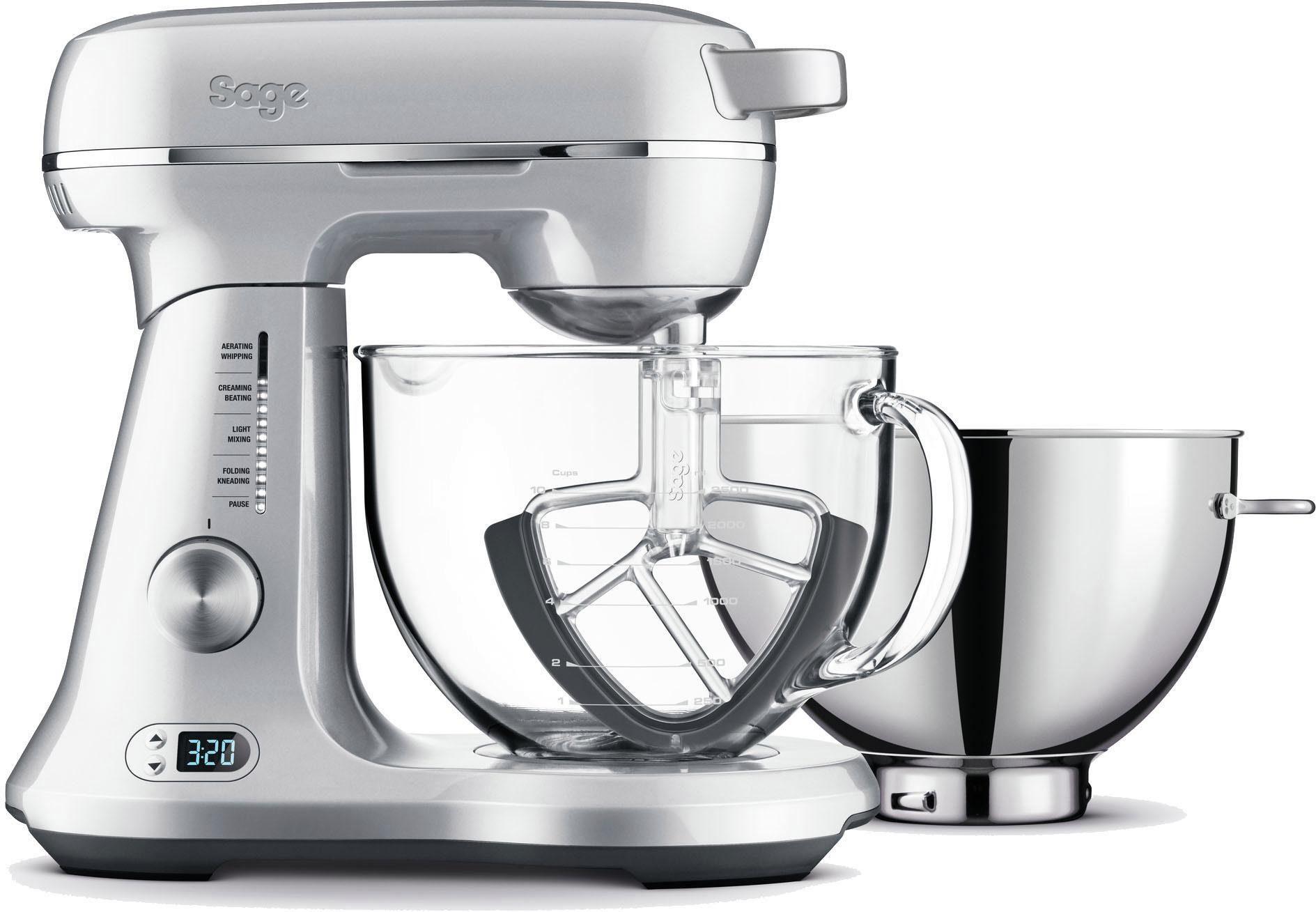 SAGE Küchenmaschine “the Bakery Boss SEM825BAL2”, silber (silberfarben), B:29cm H:36,3cm T:37,7cm, Küchenmaschinen, Küchenmaschine