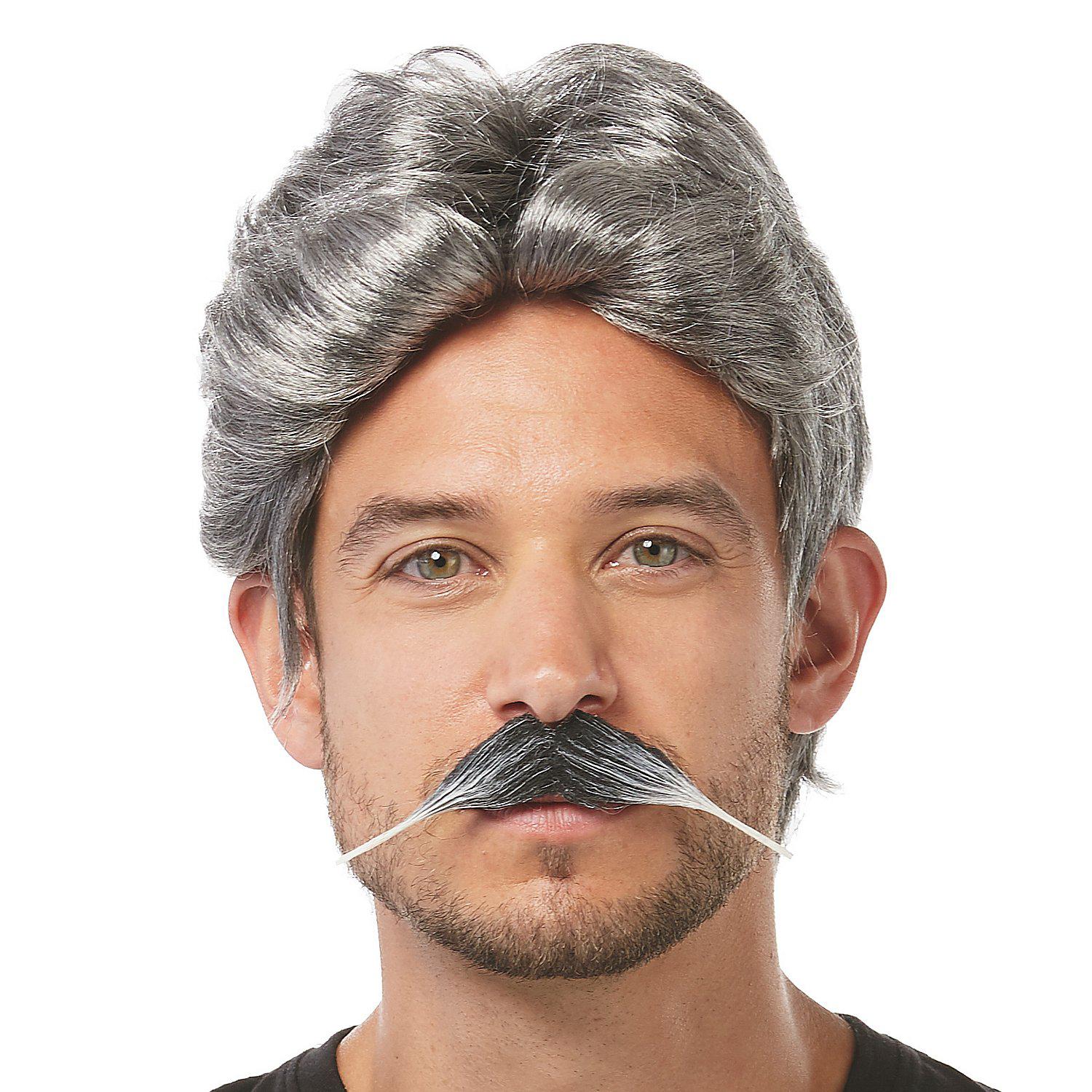 Perücken-Set "Gentleman", grau