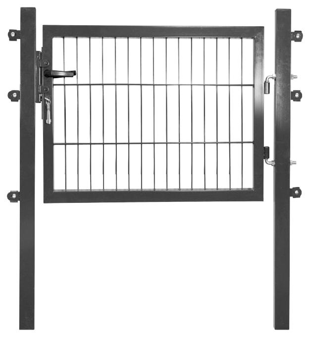 Gartentor PEDDY SHIELD, grau (anthrazit), B:100cm H:75cm, Stahl, Tore, BxH: 100x75 cm