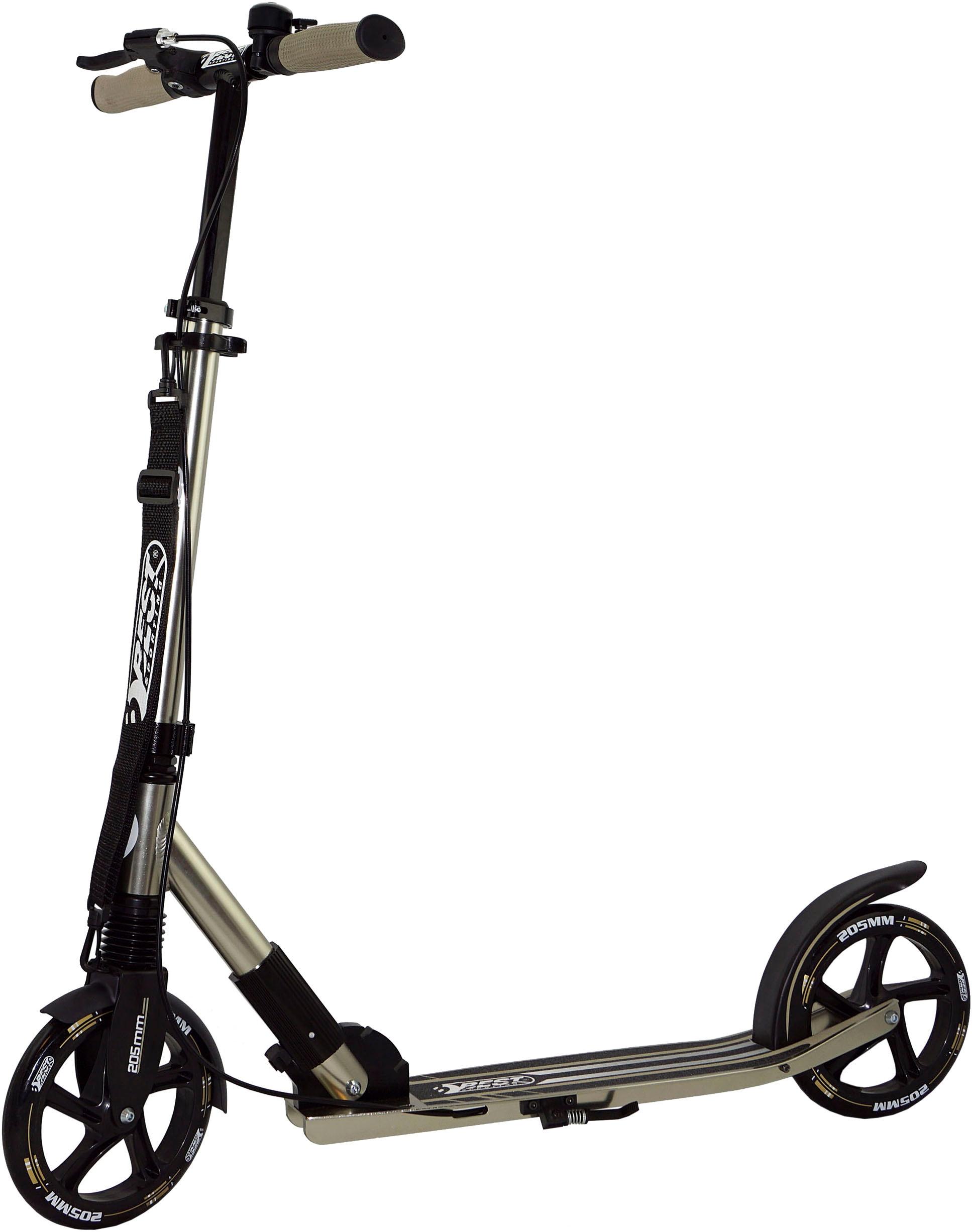 Cityroller BEST SPORTING "City-Scooter schwarz gold", schwarz (schwarz, gold), Roller