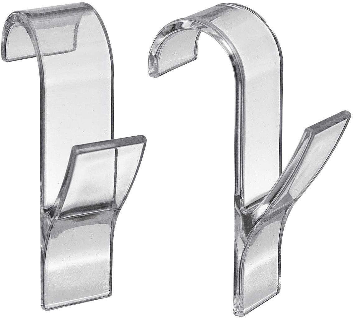 Handtuchhaken HEINE HOME, transparent, B:6,5cm H:2,5cm L:10cm, Kunstfaser, Haken
