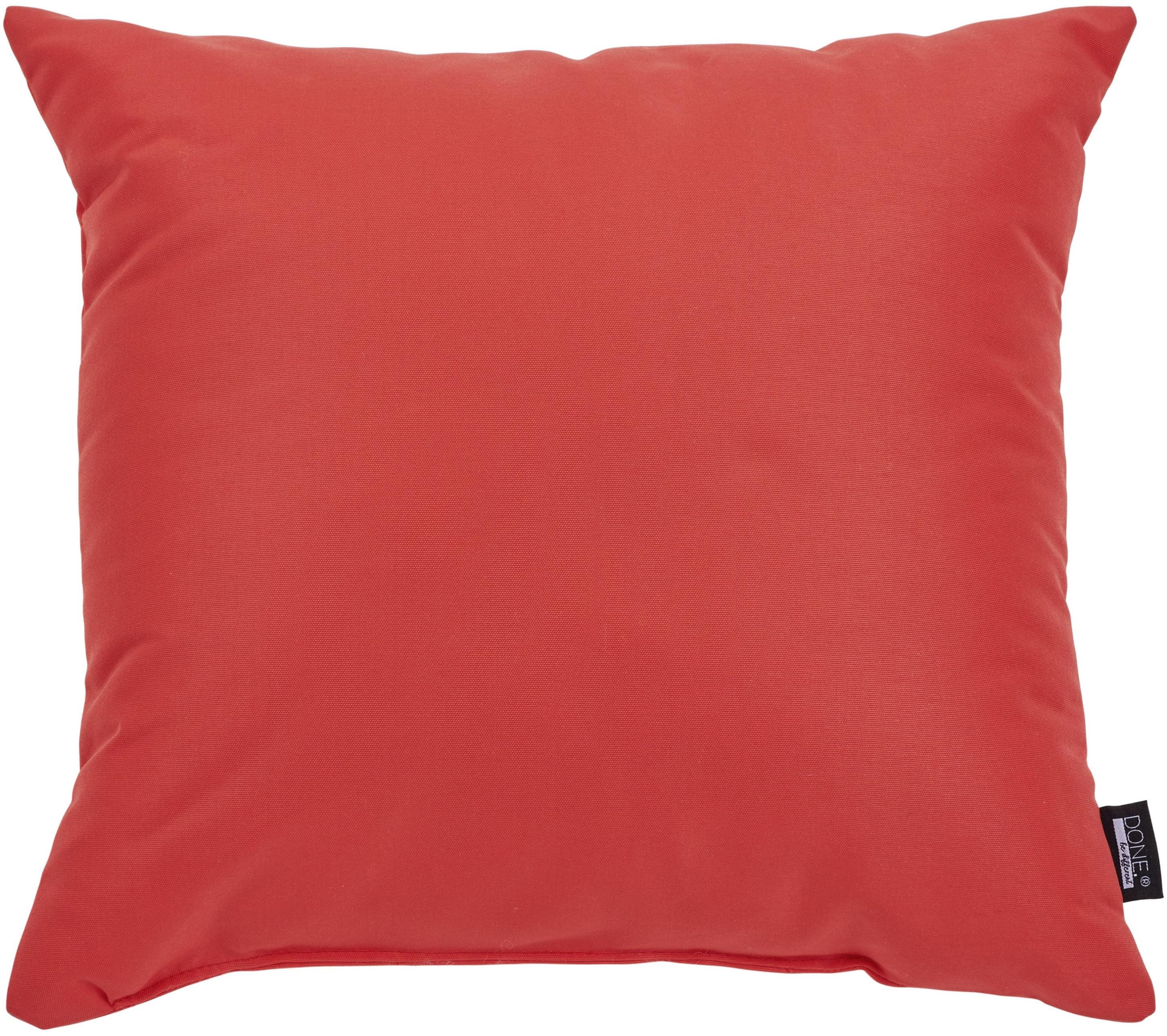 Dekokissen DONE. "Outside", rot, B:45cm H:10cm L:45cm, Obermaterial: 100% Polypropylen, Dekokissen_Sitzkissen_Kissenhüllen, Wetterfestes, einfarbiges