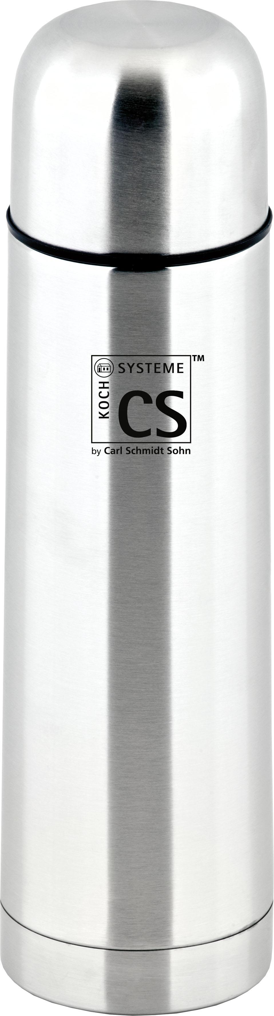 Isolierflasche CARL SCHMIDT SOHN "Elstra", grau (edelstahl), 750ml, Edelstahl, Trinkflaschen, Isolierflasche, rostfreier Edelsgtahl, bruch- und