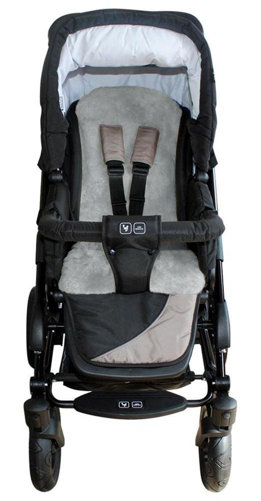 Babylammfell HEITMANN FELLE "Lammfell-Einlage", Baby, Gr. B/L: 35cm x 77cm, grau, Lammfell, unifarben, Wohndecken, echtes Lammfell, geschoren, mit 5