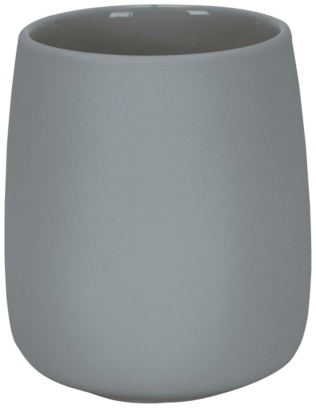 Zahnputzbecher KLEINE WOLKE "Eclipse", beige (nebel), B:8,6cm H:10cm L:8,6cm, Steinzeug, Zahnputzbecher