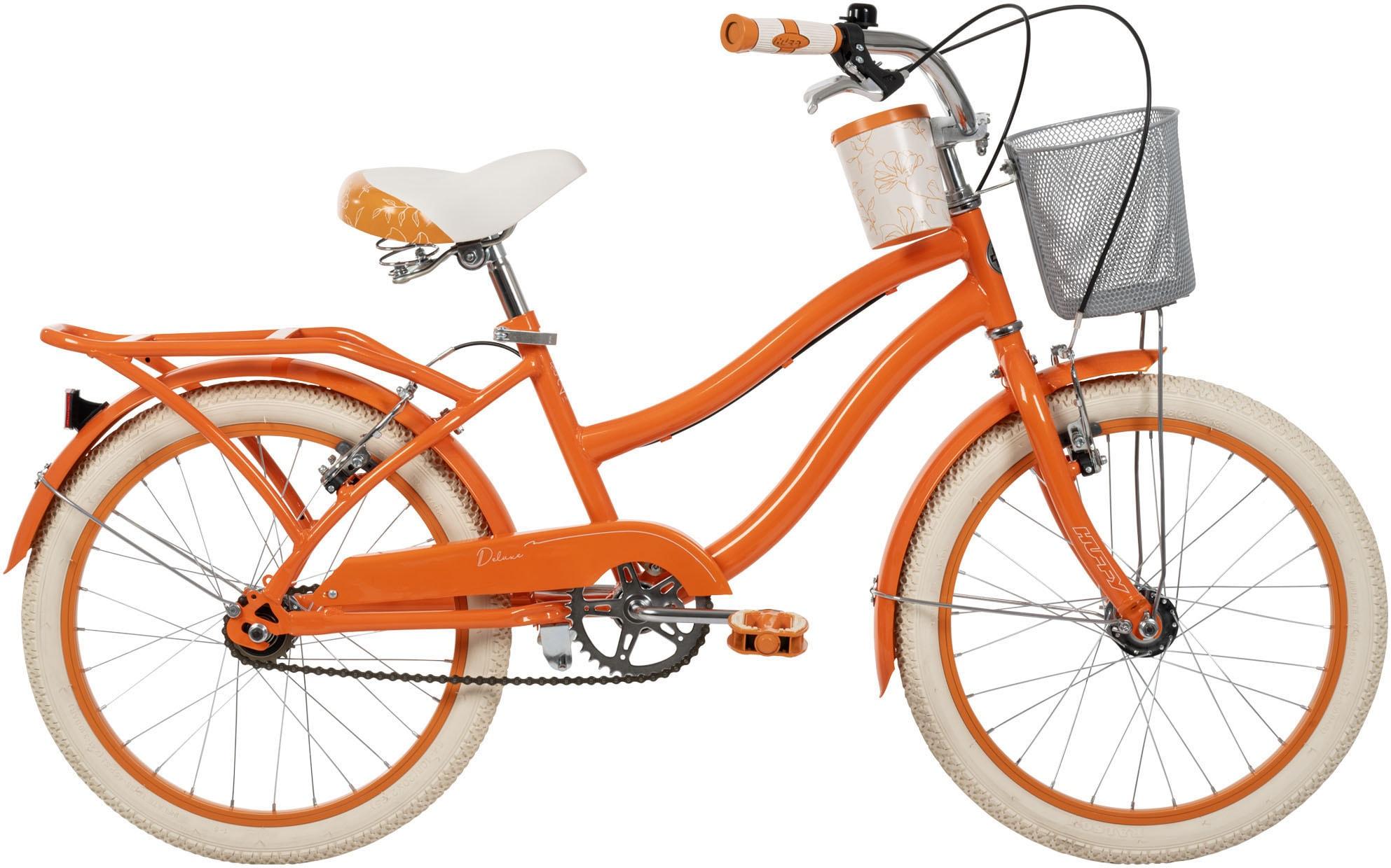 Jugendfahrrad HUFFY "Deluxe 20-Zoll Fahrrad, Orange" Gr. 27, orange, Fahrräder, Kinder, 27cm, 20 Zoll (50,80cm) hinten: 20 Zoll (50,80cm)