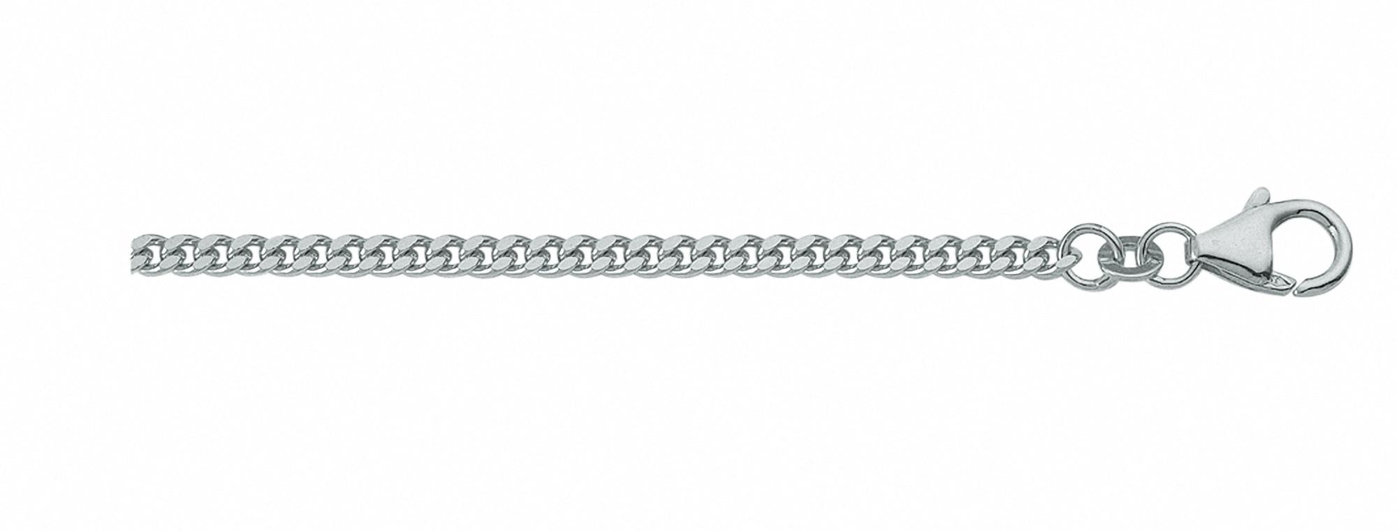 Silberkette ADELIA´S "Damen 925 Silber Flach Panzer Halskette Ø 1,8 mm", silber, Halsketten, Damen, 38, Silber 925 (Sterlingsilber), Silberkette,