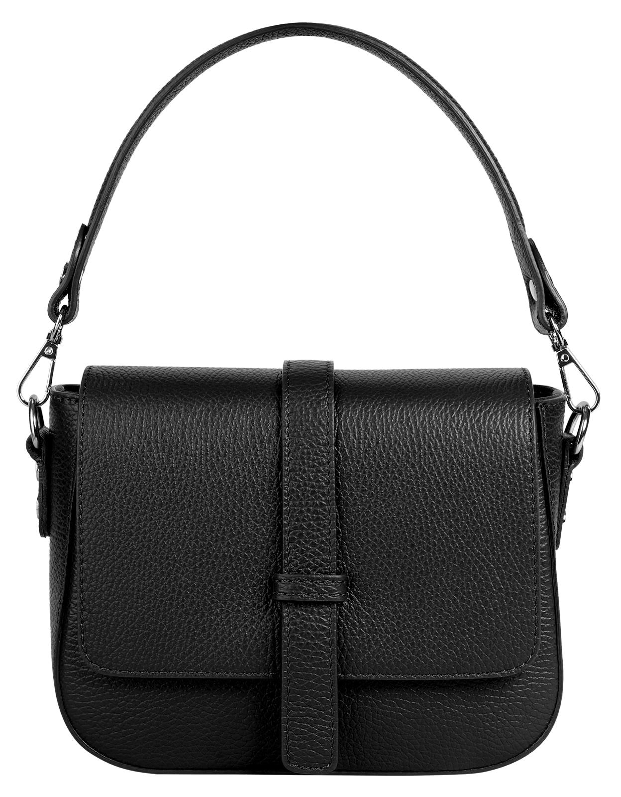 Umhängetasche SAMANTHA LOOK "SAMANTHA LOOK Damen Umhängetasche echt Leder, Made in Italy", Damen, Gr. B/H/T: 21cm x 16cm x 6cm onesize, schwarz,