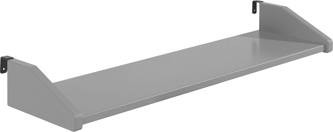 Kinderregal VIPACK "Pino, mit 2 Metallhaken, zum Anhängen am Bett", grau, B:79,3cm H:9cm T:21,2cm, Massivholz, Regale, Kinderregal, eine praktische
