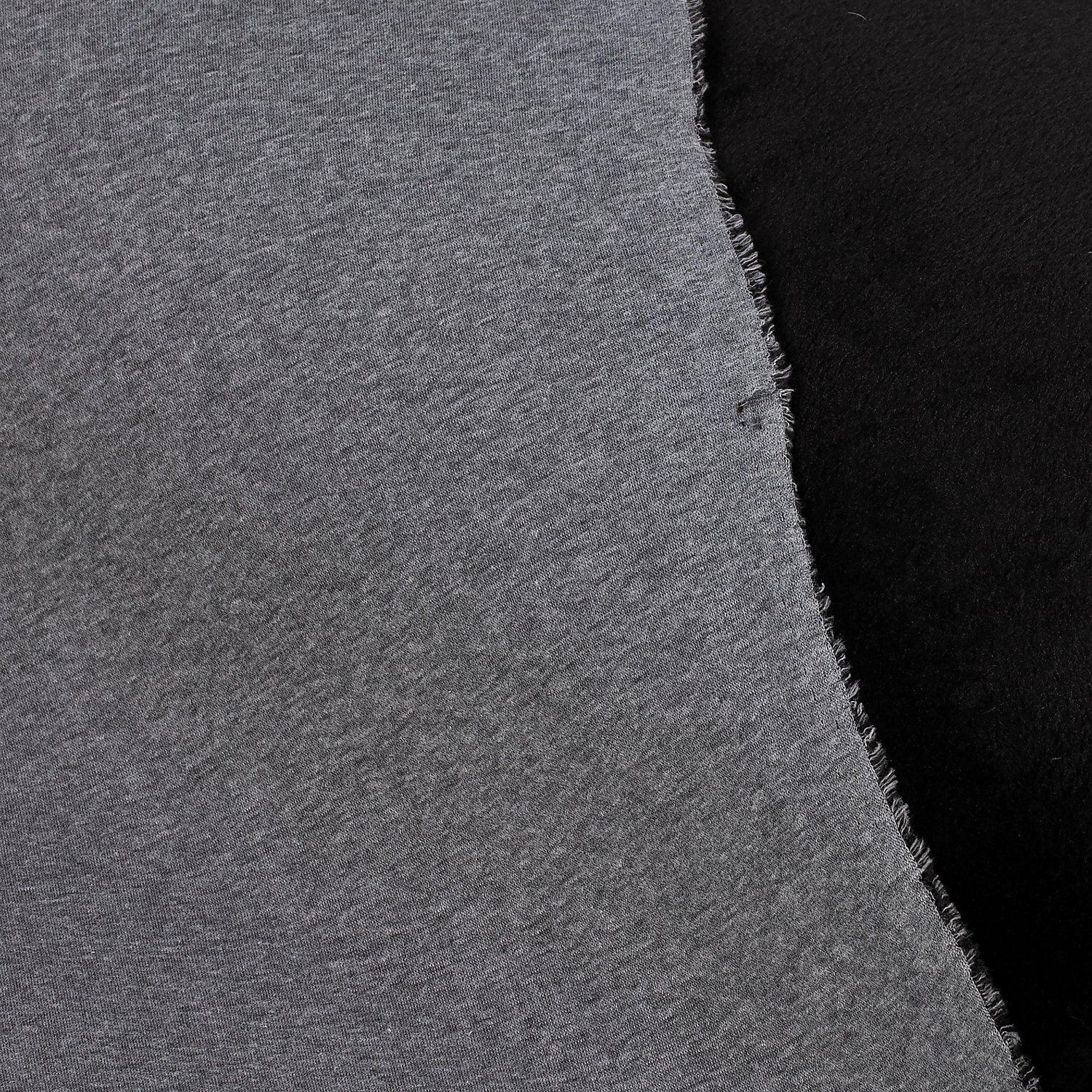 Alpenfleece "Bicolor", grau-melange/schwarz