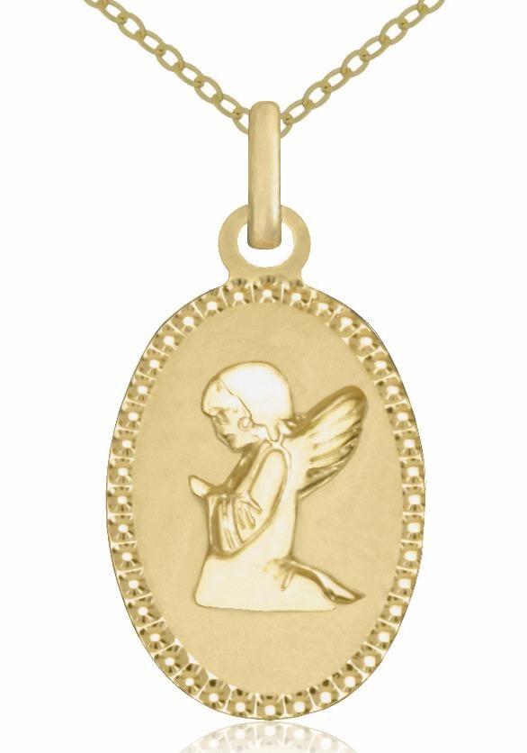 Goldkette FIRETTI "Schmuck Geschenk Gold 333 Halskette Engel", gelb (gelbgold, 333), Halsketten, Damen, Gelbgold 333, L: 45 B: 1,1mm, Goldkette,