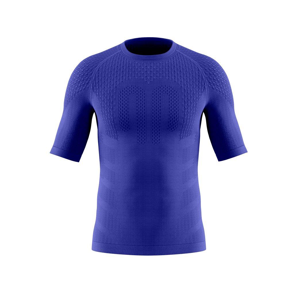 Bauerfeind Sports Herren Compression Shirt Short Sleeve blau