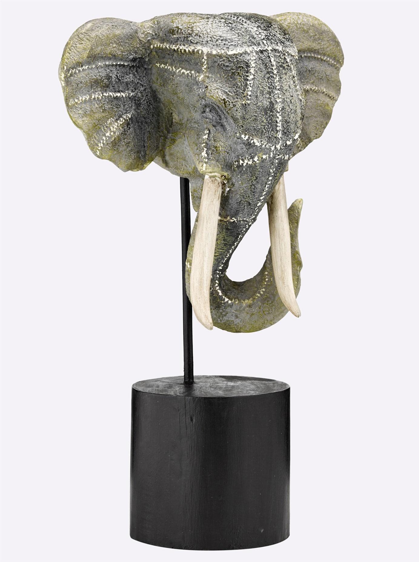 Dekofigur HEINE HOME, grau (grau, natur), B:34cm H:50cm T:15cm, Dekofiguren