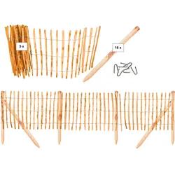 Gartenzaun TETZNER & JENTZSCH "Rollzaun Rosswell 3", beige (naturbelassen), H:90cm, Holzwerkstoff, Zaunelemente, 90 cm hoch, 5 Elemente für 25 Meter Z