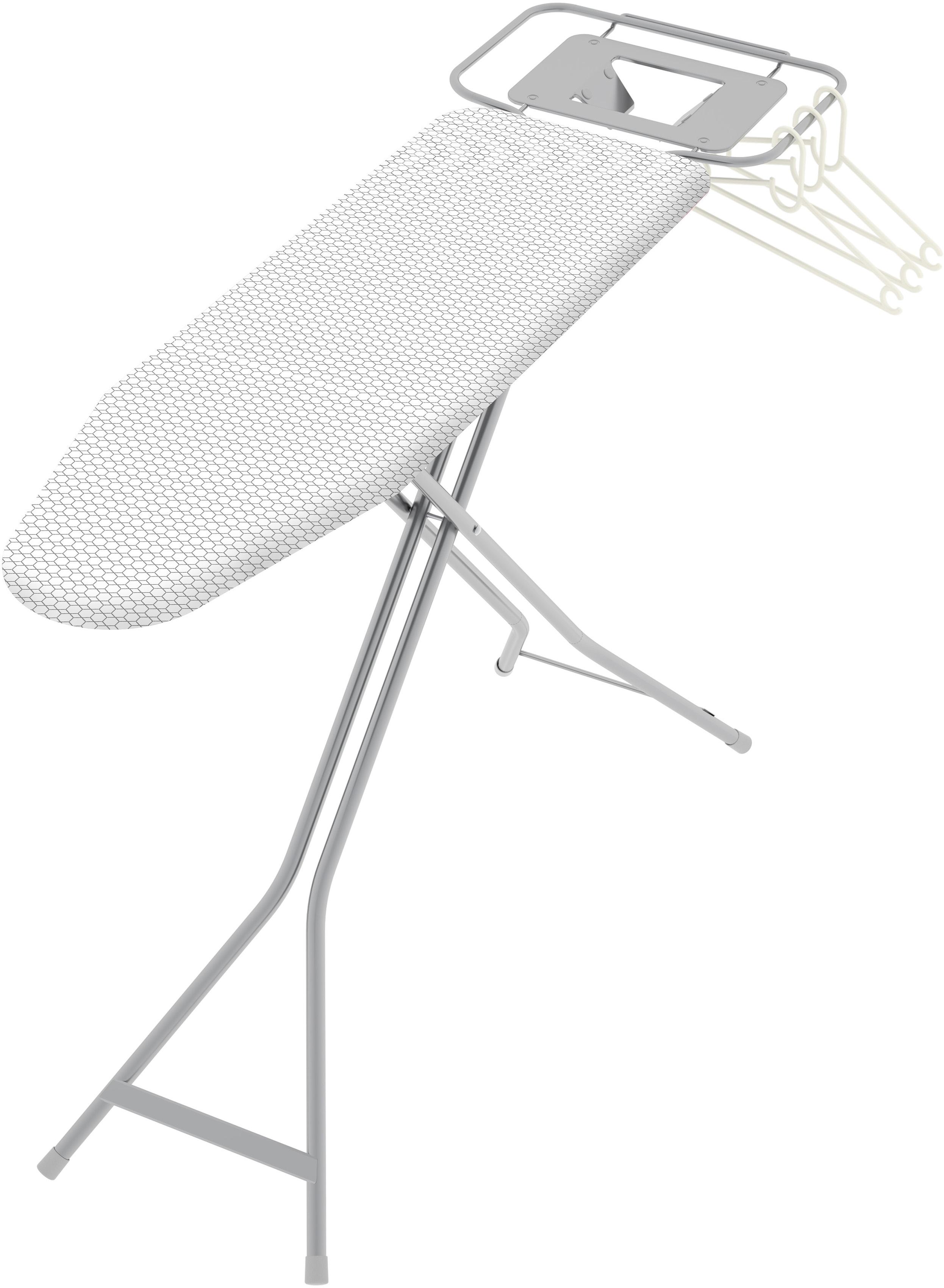 Bügelbrett BISCHOF COLOMBO "Tropfen/Poseidon", blau (silberfarben, türkis), B:165cm T:48cm, Bügelbretter, inkl. 3 Kleiderbügel