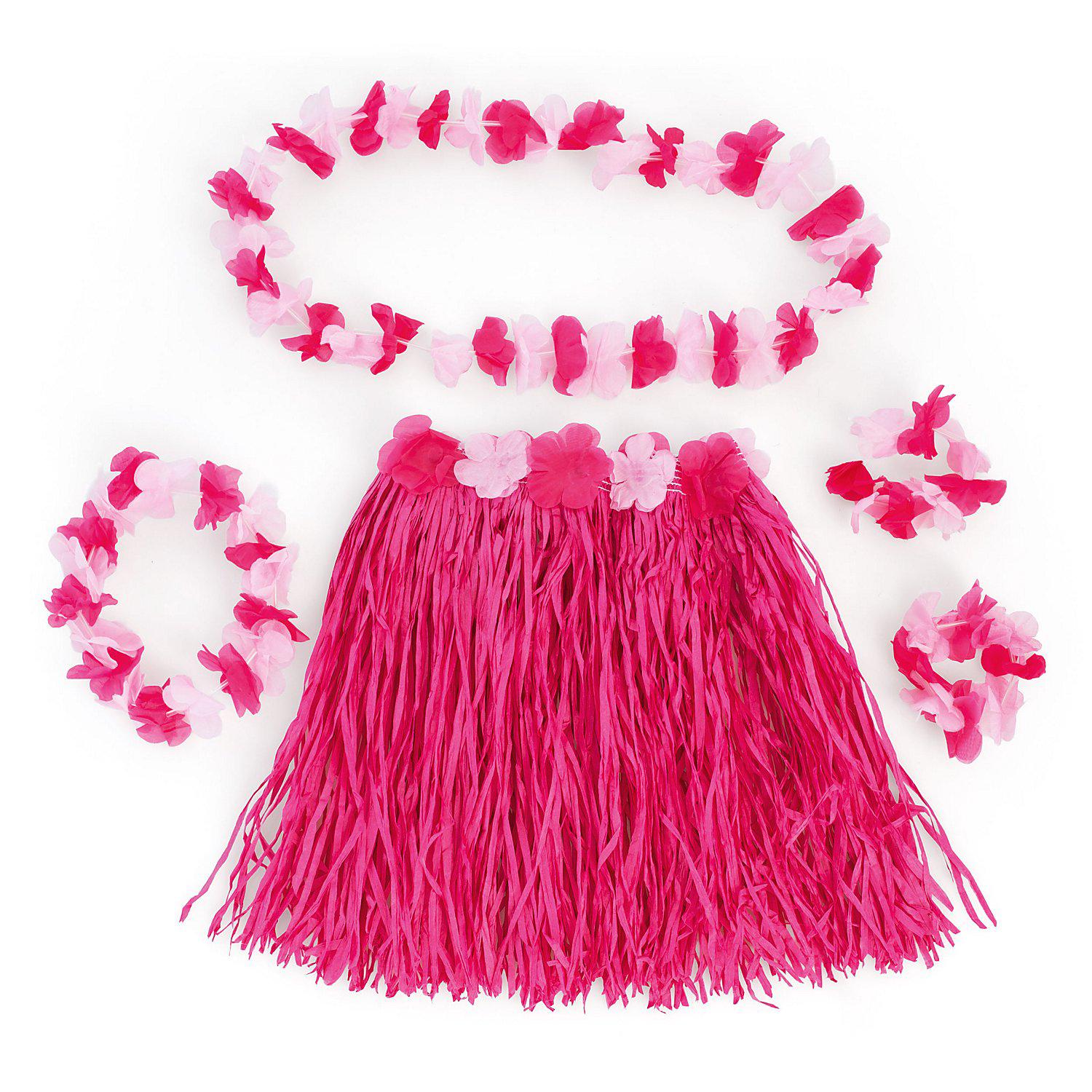 Kostüm-Set "Hawaii", 5-teilig, pink