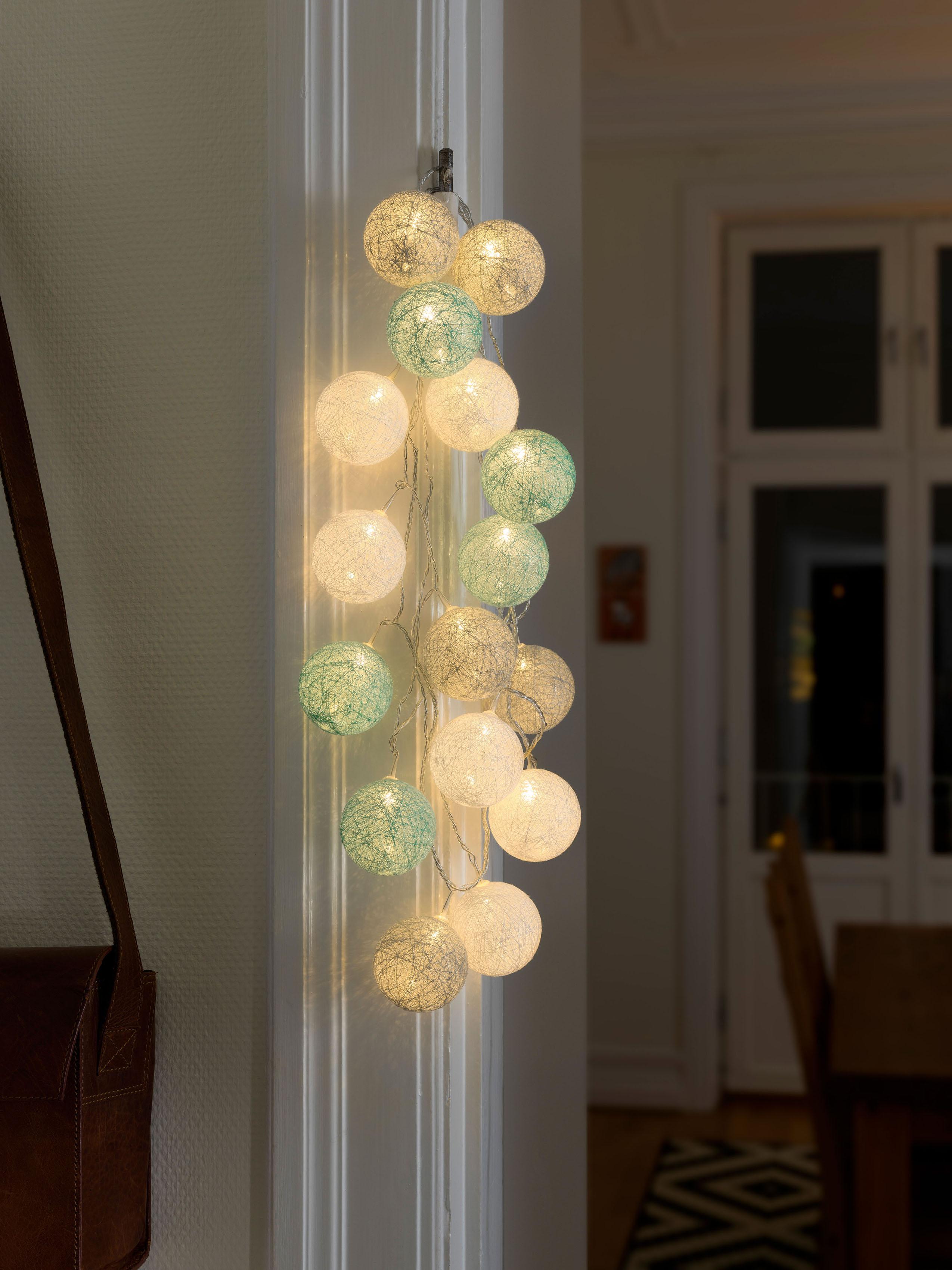 KONSTSMIDE LED-Lichterkette "Weihnachtsdeko", bunt, Dioden 16 Stk. Flammen 16 Stk., Gesamtlänge 6m, Lichterketten, LED Dekolichter,