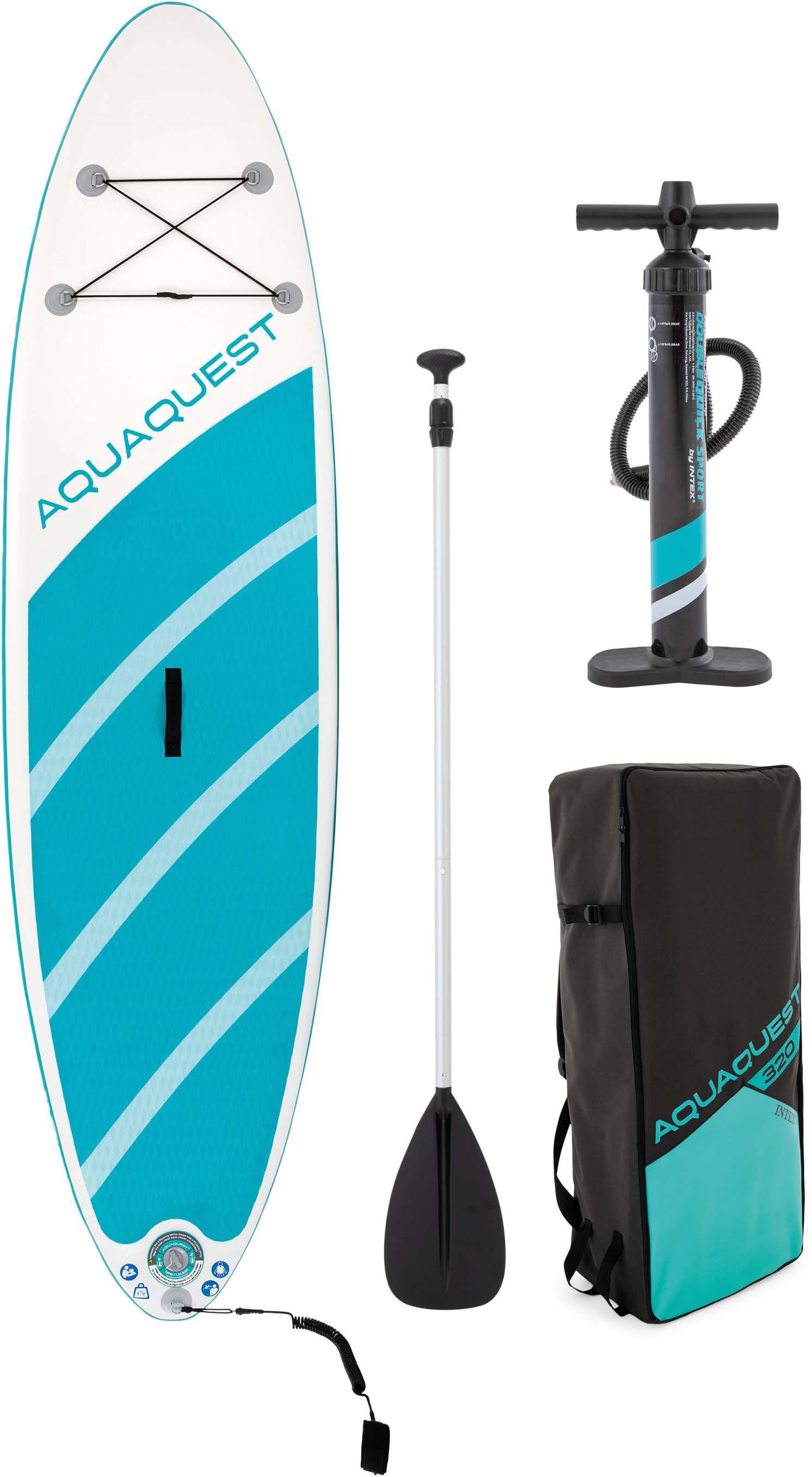 SUP-Board INTEX "AQUA QUEST 320" Gr. 320, weiß, Wassersportboards, Kinder, 320x81x15 320cm, Kunststoff