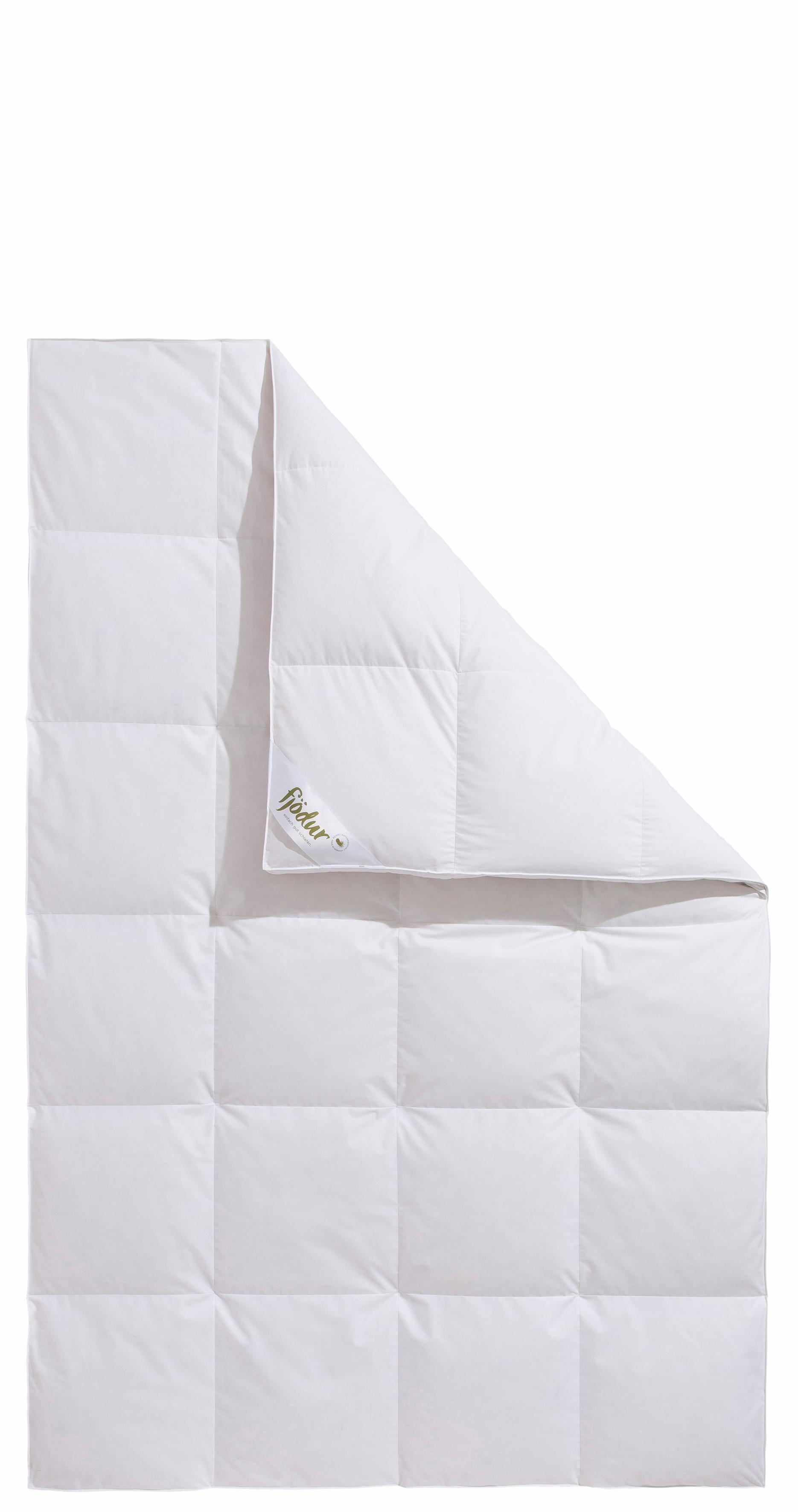 Federbettdecke FJÖDUR "Finn", weiß, B:135cm L:200cm, Bezug: 100% Baumwolle. Füllung: 70% Federn, 30% Daunen, Bettdecken