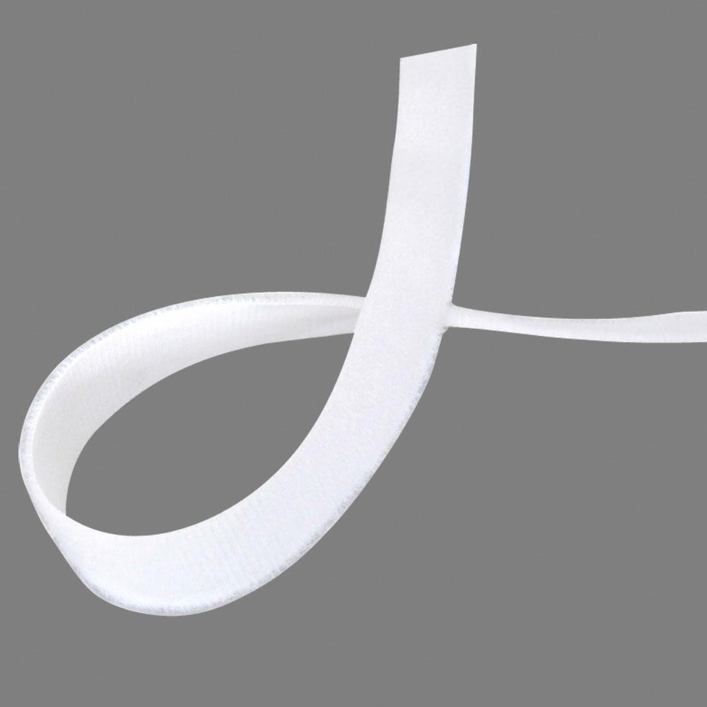 Flauschband GOOD LIFE "Ina" Gr. 1, weiß, B:2cm L:1.000cm, Kunstfaser, Gardinenbefestigungen, zum Aufkleben