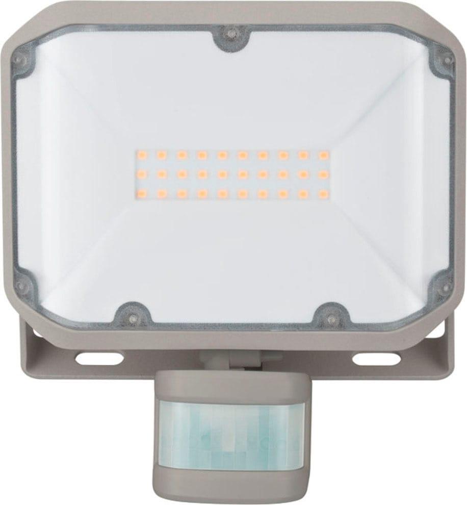 LED Außen-Wandleuchte BRENNENSTUHL "AL 2050", grau (grau, transparent), B:4,9cm H:19,4cm L:18cm, Leuchten, mit PIR und Bewegungsmelder